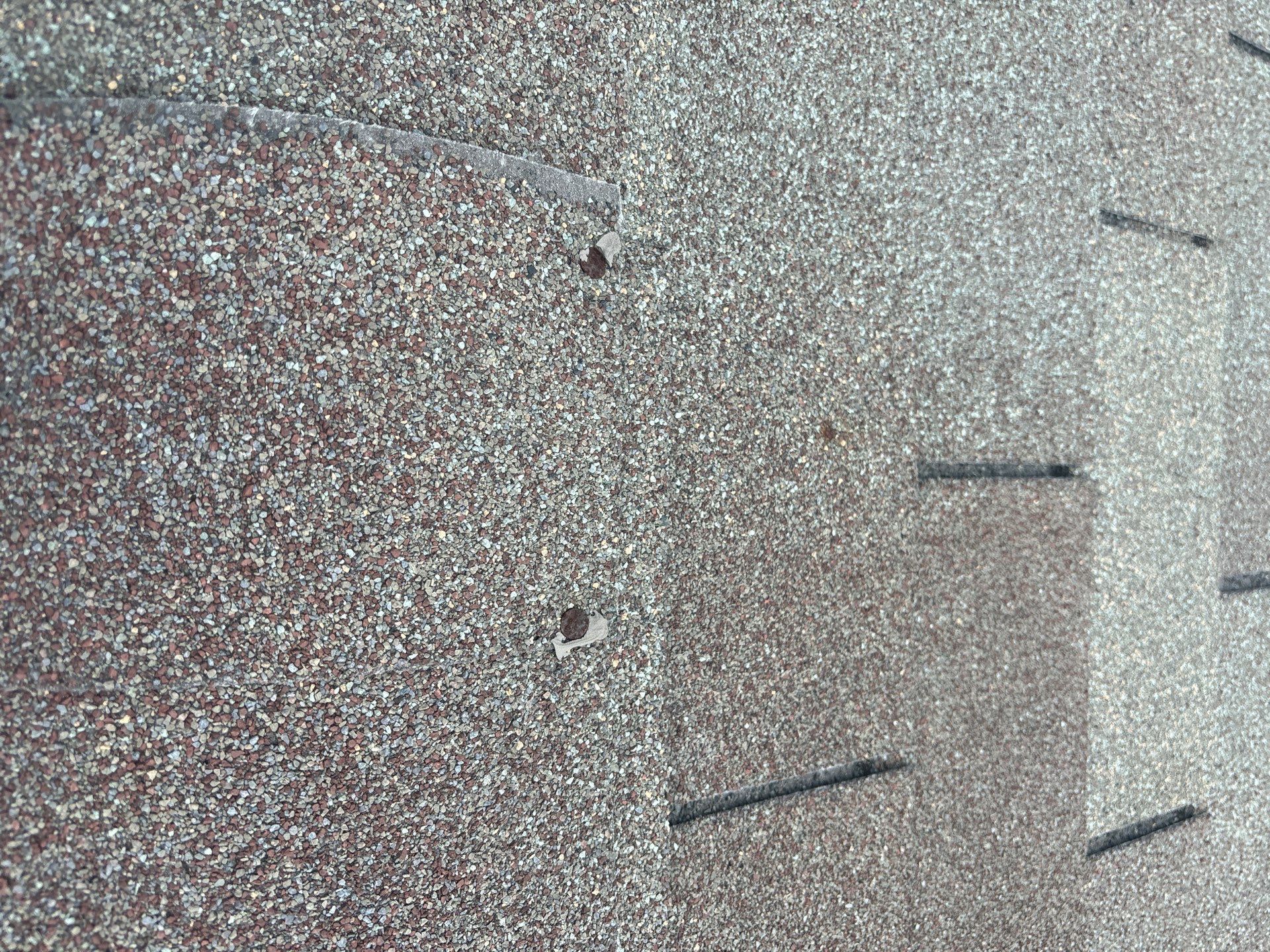 Hail Damage using Owen's Corning Duration (Lifetime) Shingles by Roof Repair Company