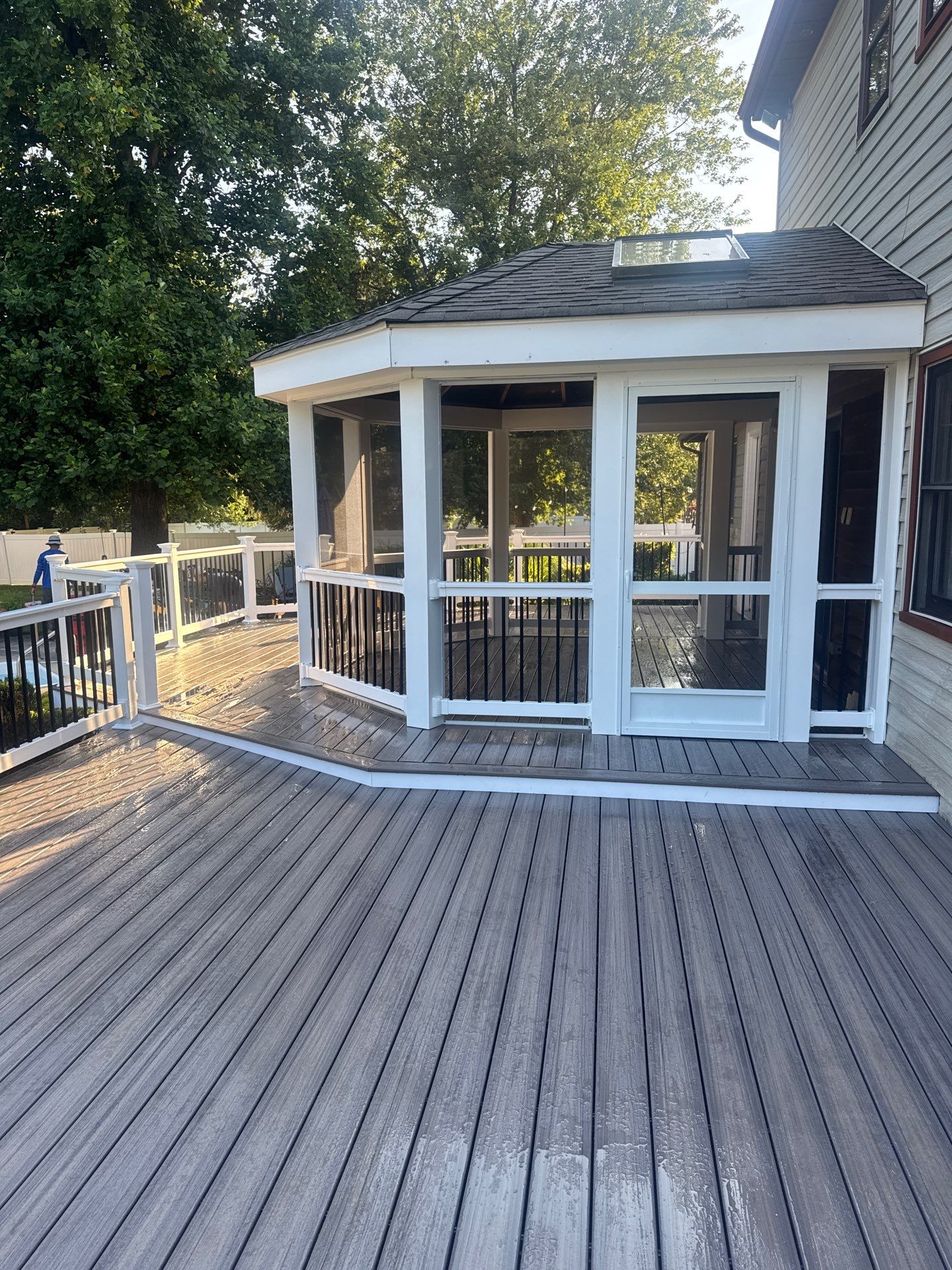 Deck Resurface and screen room remodel in Freehold Township by deck guardian