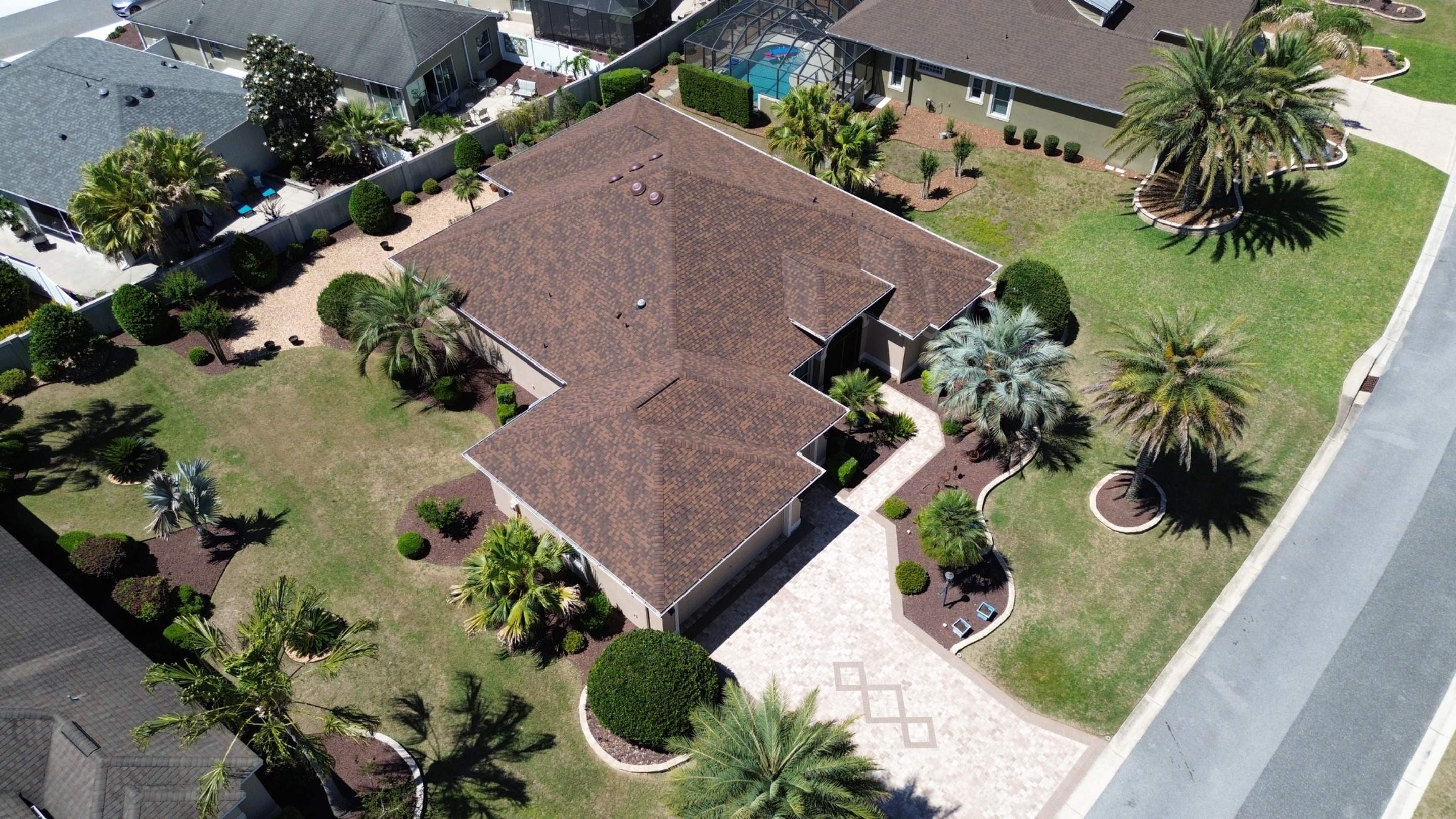 Drone pictures in The Villages by Gold Key Roofing