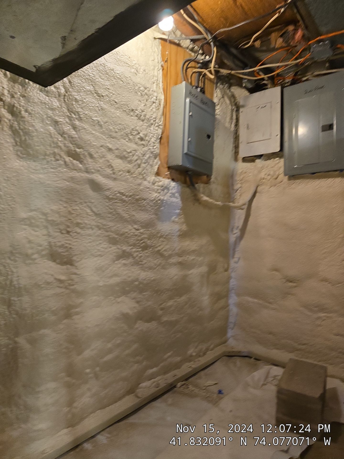 Basement Exterior Walls using Closed Cell Spray Foam by NYS Foam & Energy