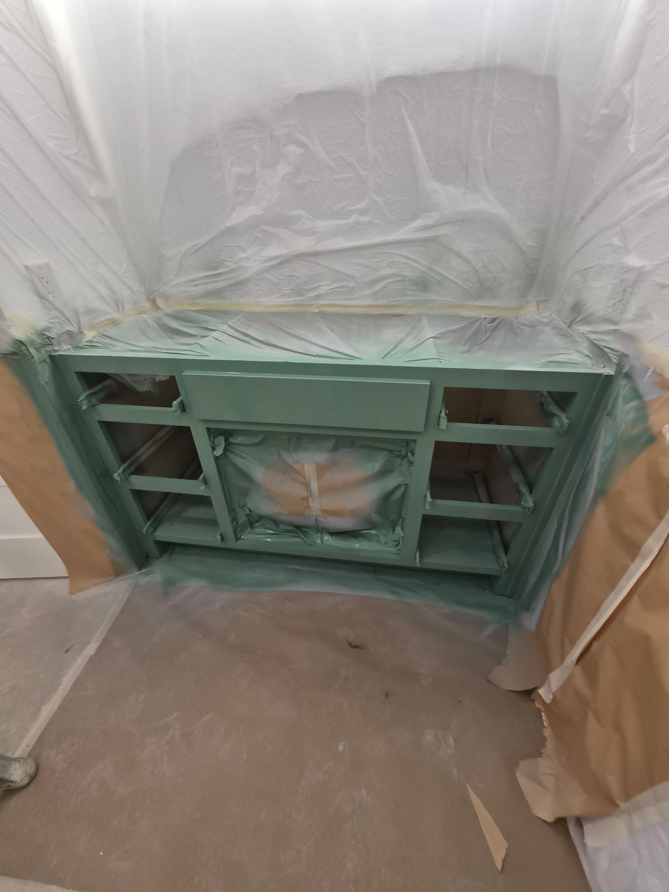 Sage Green Cabinet Transformation in Brownsboro, TX! by Quality Coats Painting
