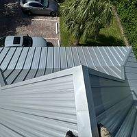 .032 Aluminum 1.5" Mechanical Seam Silver Metallic by Total Roofing System The Metal Roof Experts