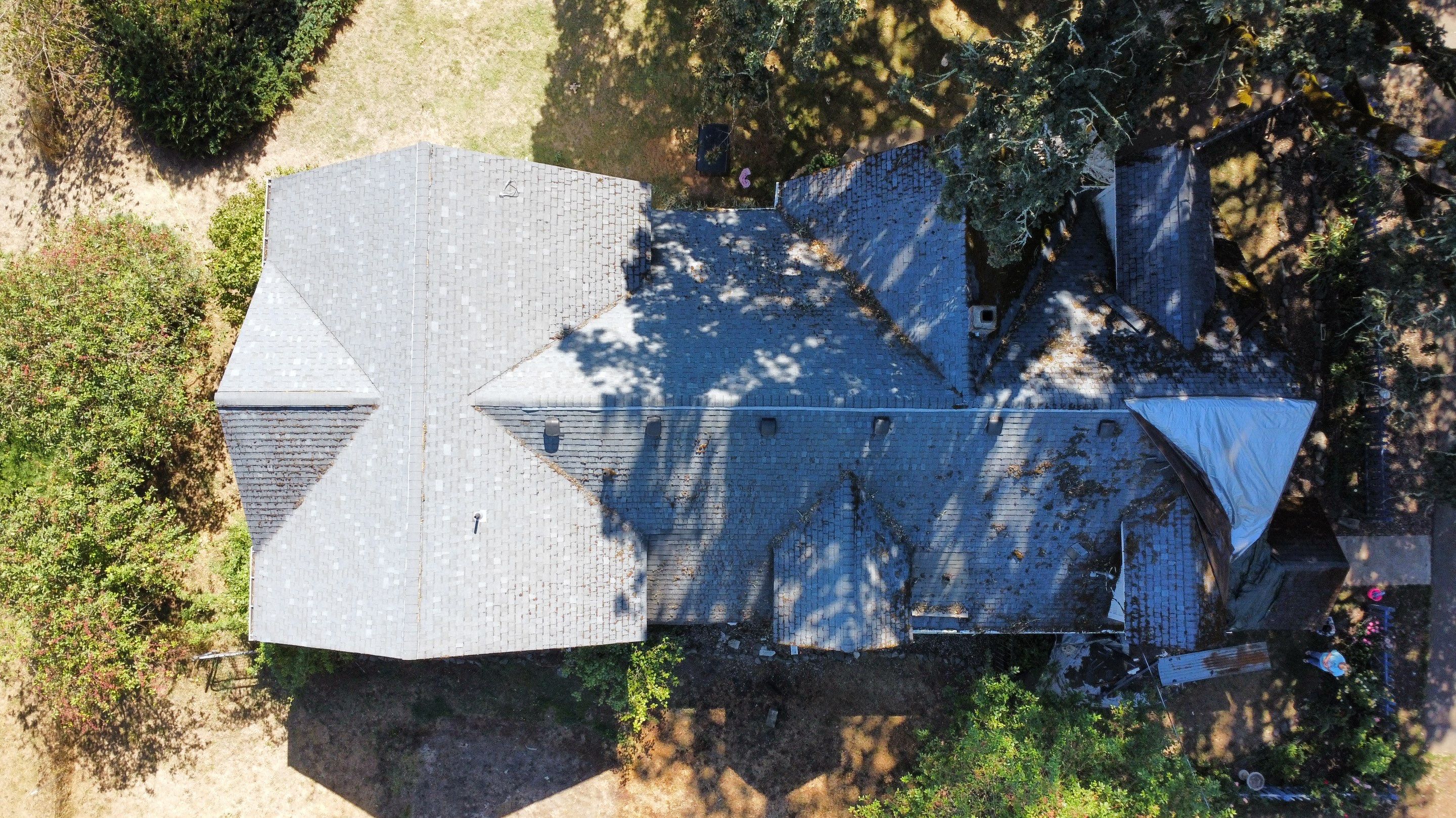 Residential Roofing Installation using IKO Dynasty (Color: Granite Black) by Orezona Building & Roofing Company, Inc.