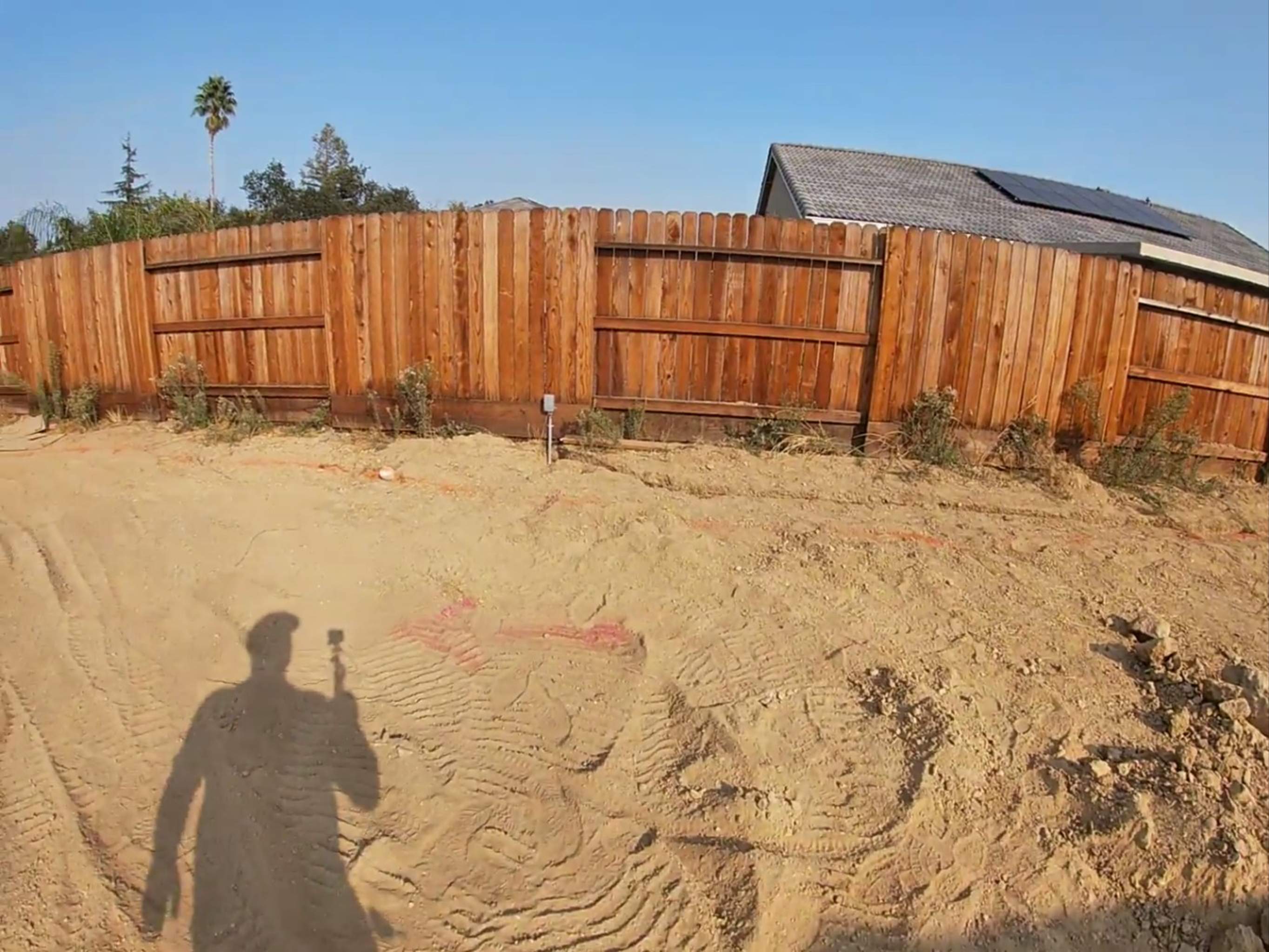 Backyard renovation by Peach Electric Inc