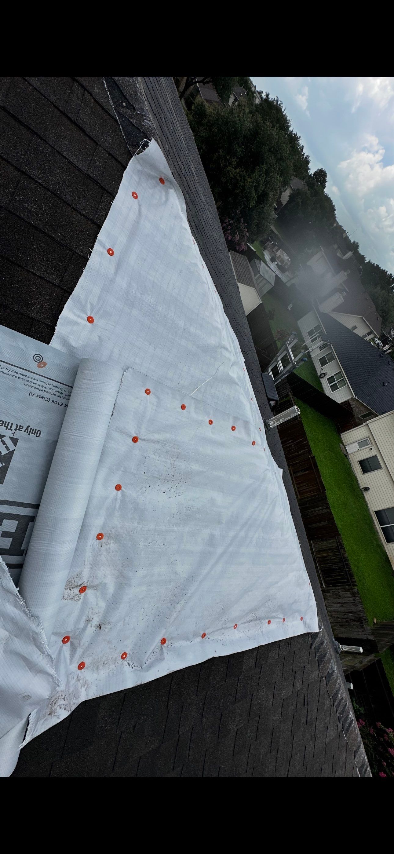 Storm Damage Dried-In & Repaired — North Houston, TX by PL Roofing & SB Roofing, LLC.