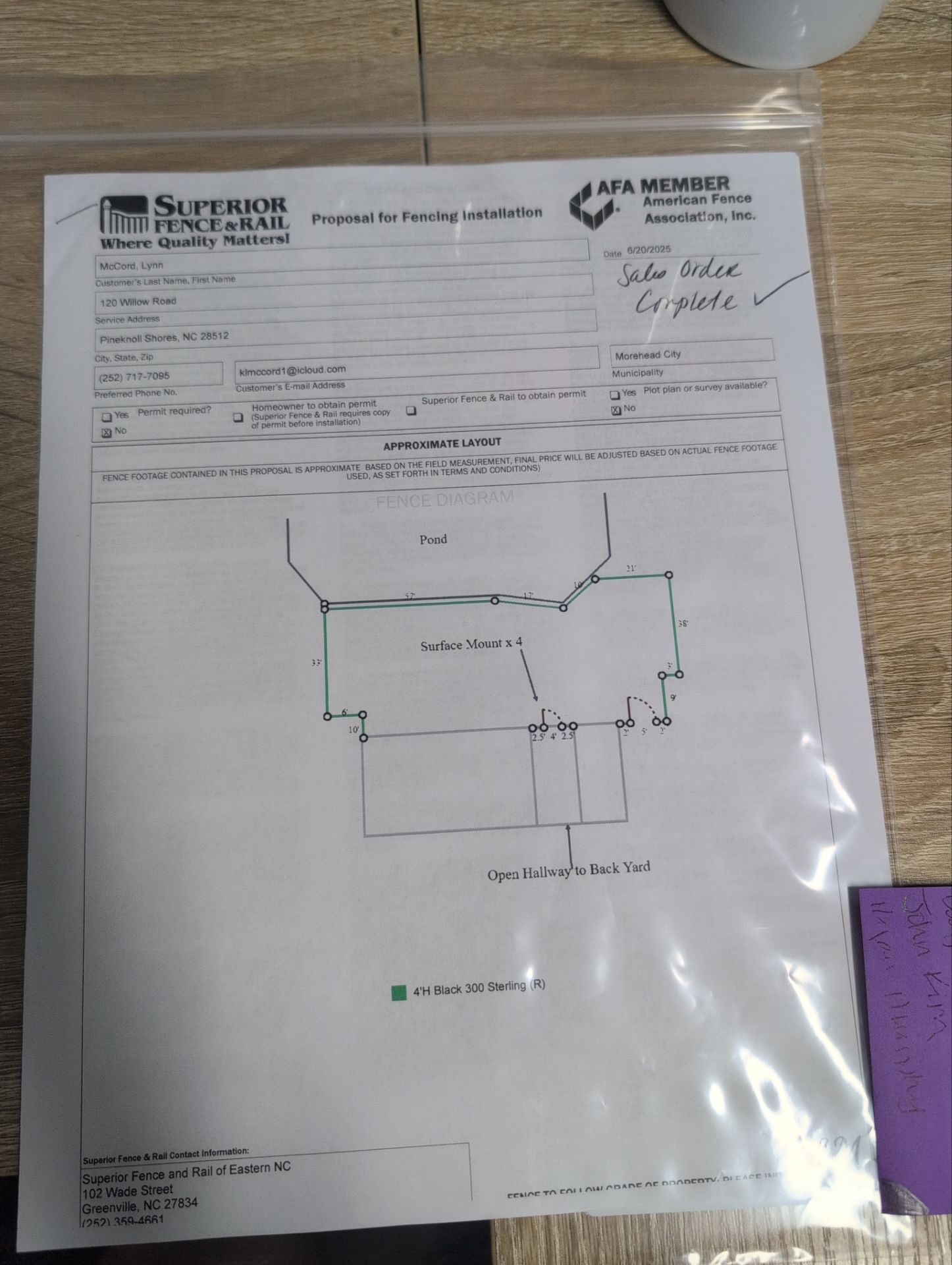 Sterling Aluminum Project in Pine Knoll Shores by Superior Fence and Rail