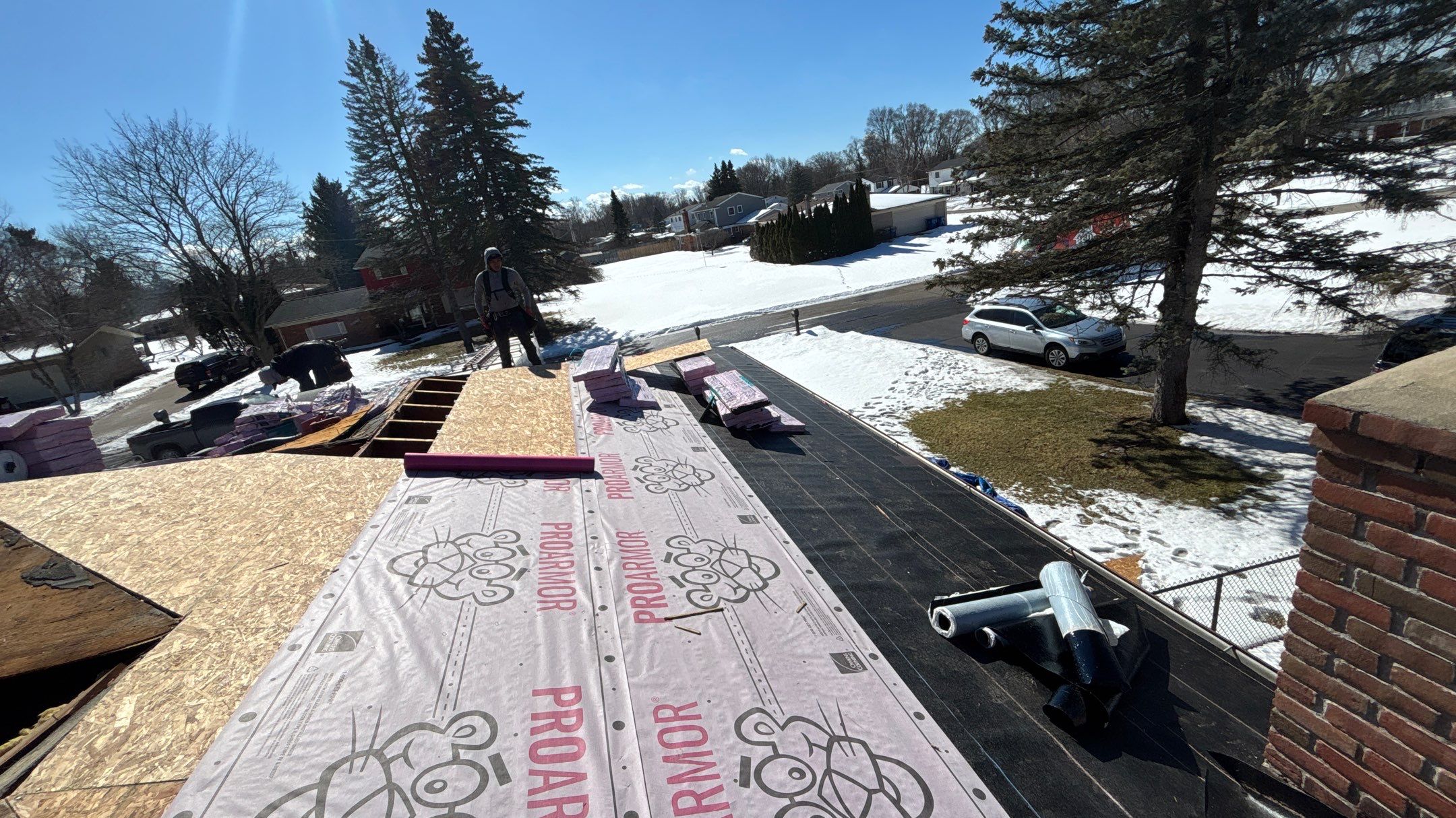Roof Replacement using Owens Corning Brown Wood by 180 Contractors