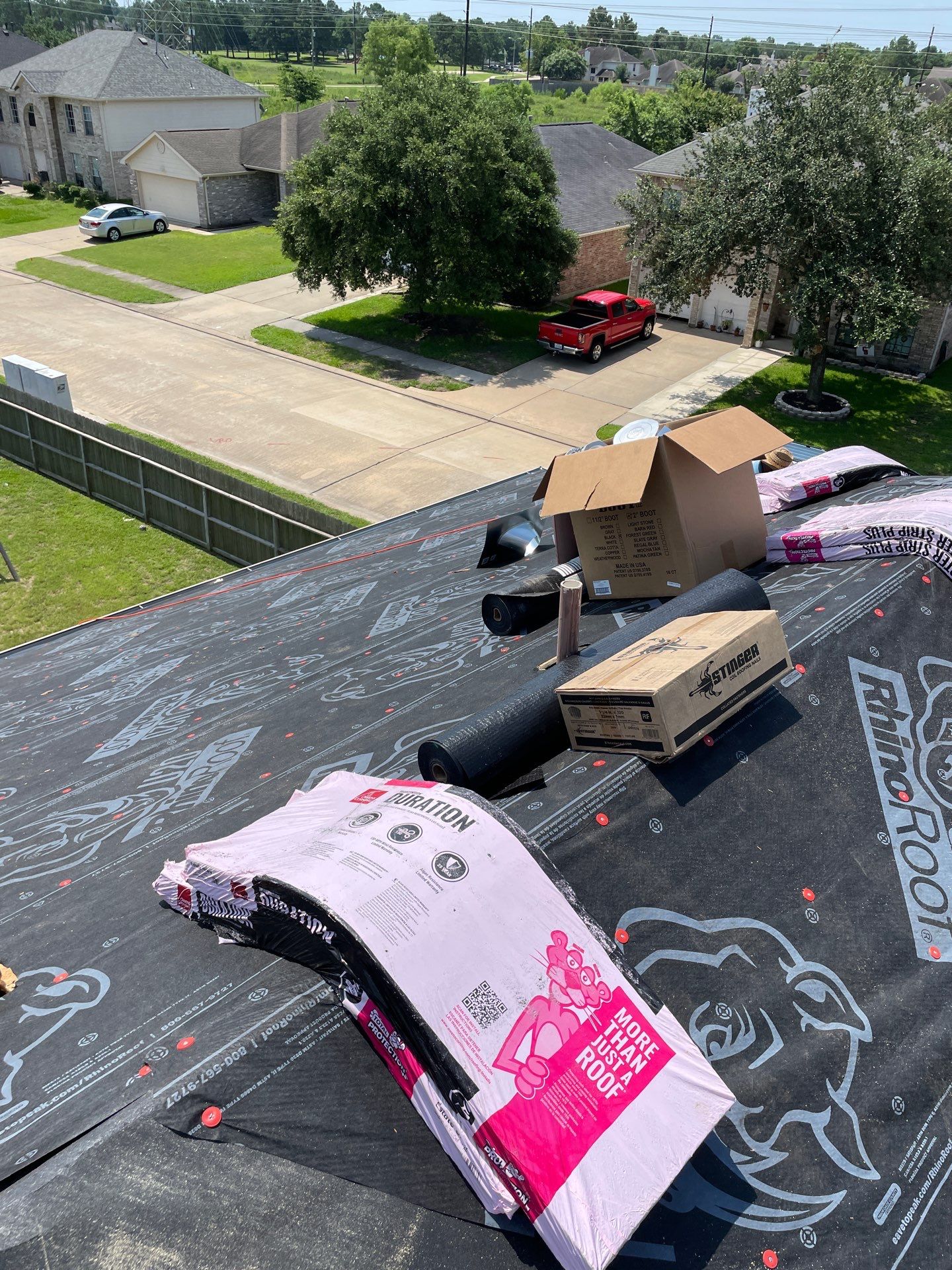 Residential Roofing Installation using Owen's Corning Duration (Lifetime) Shingles by Roof Repair Company