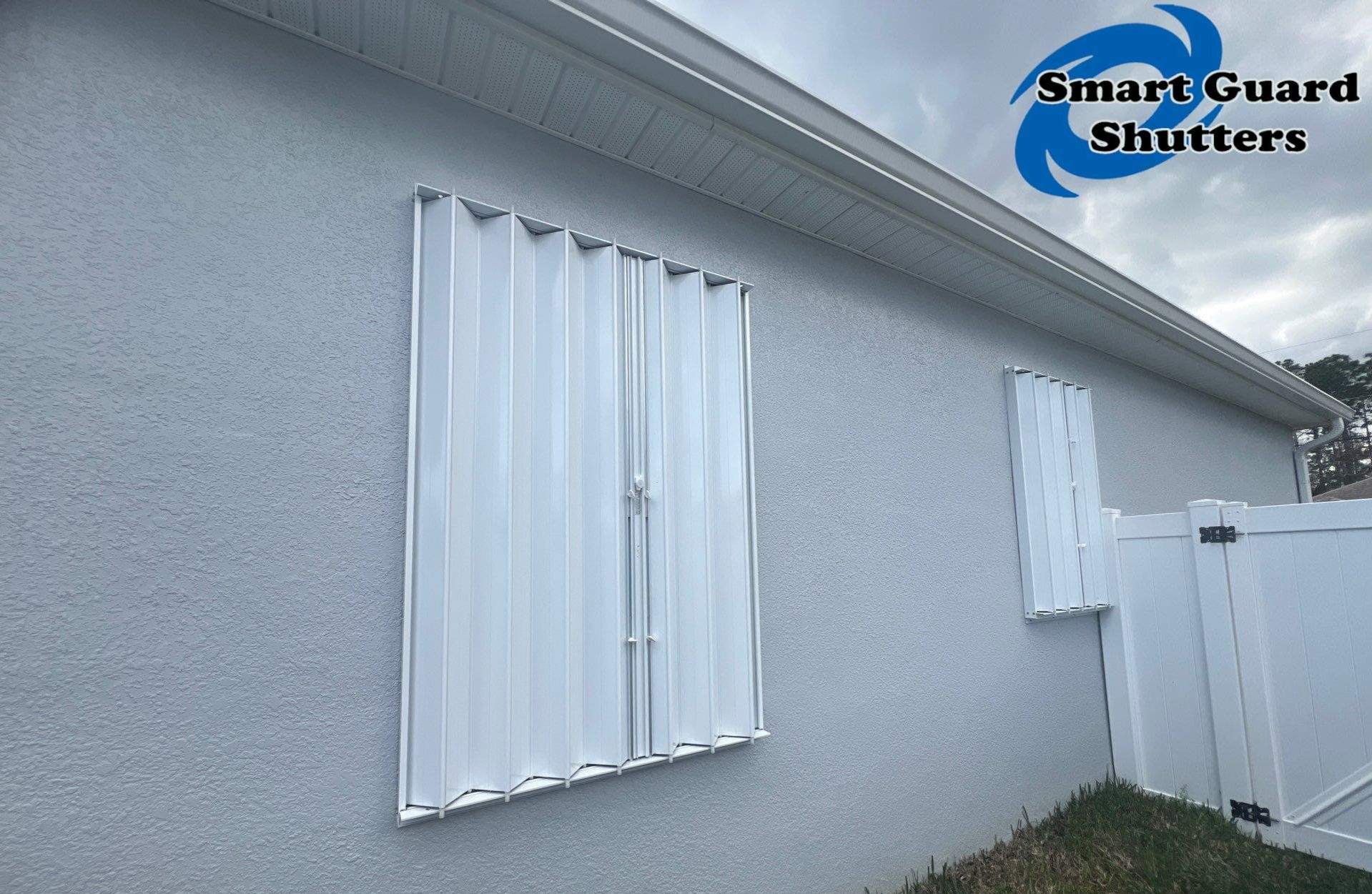 Hurricane Protection in White by Smart Guard Shutters
