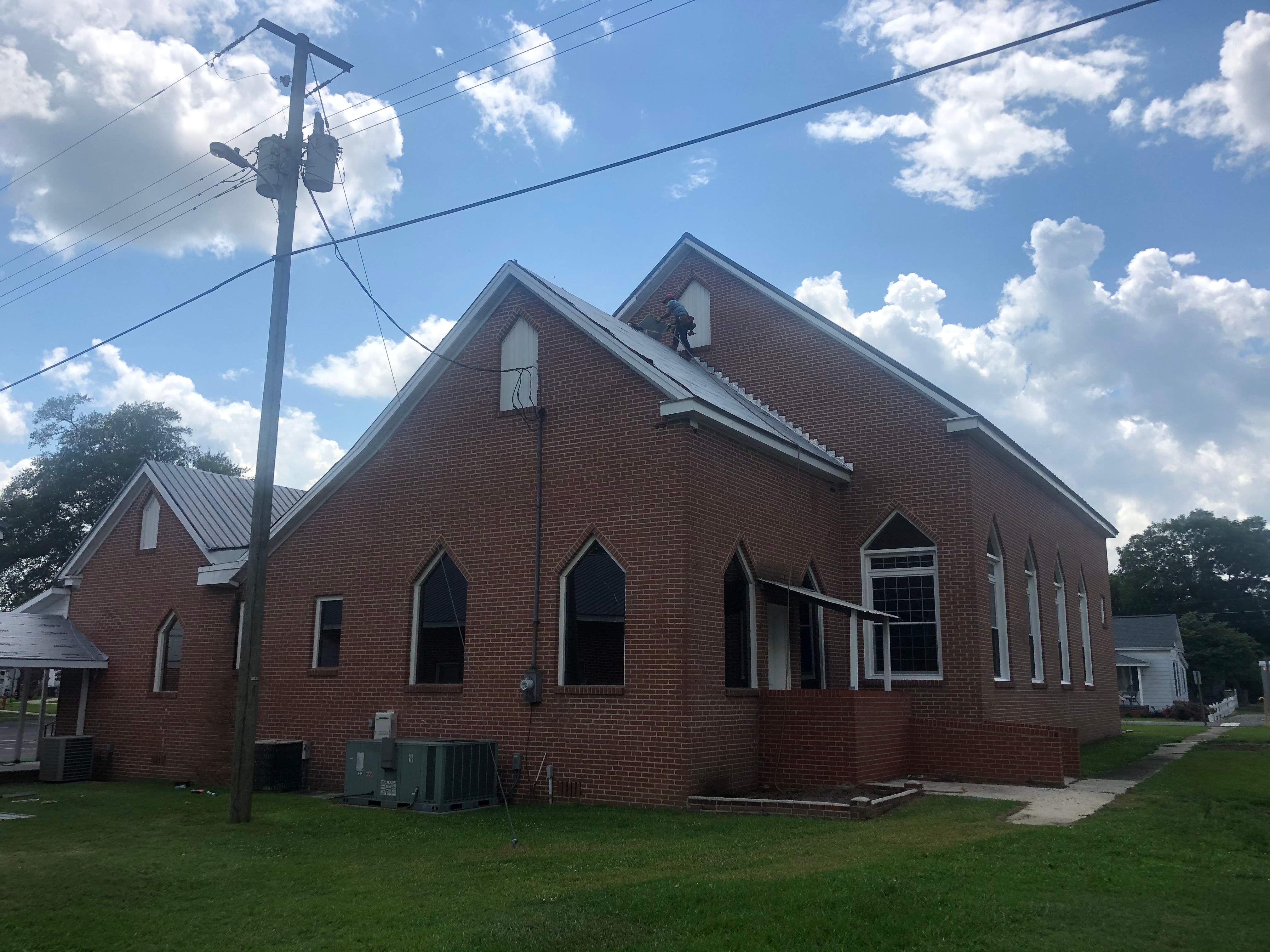 Commercial Roofing Installation - East Laurinburg Baptist Church by American Roofing NC