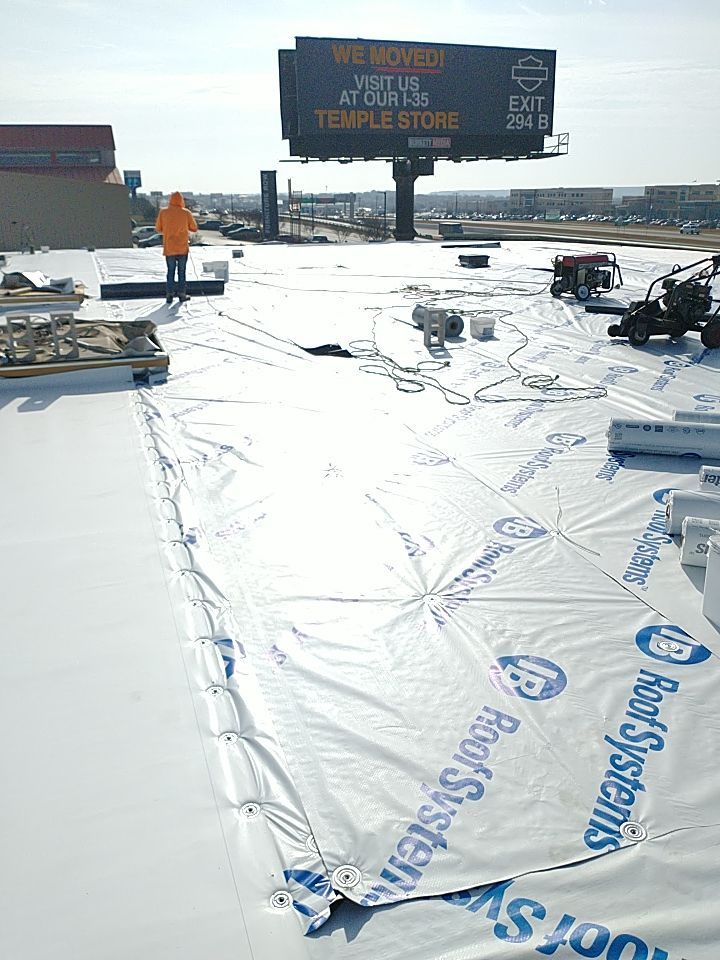 Bio-Life Commercial Roof Replacement using IB Systems PVC by Roof Experts