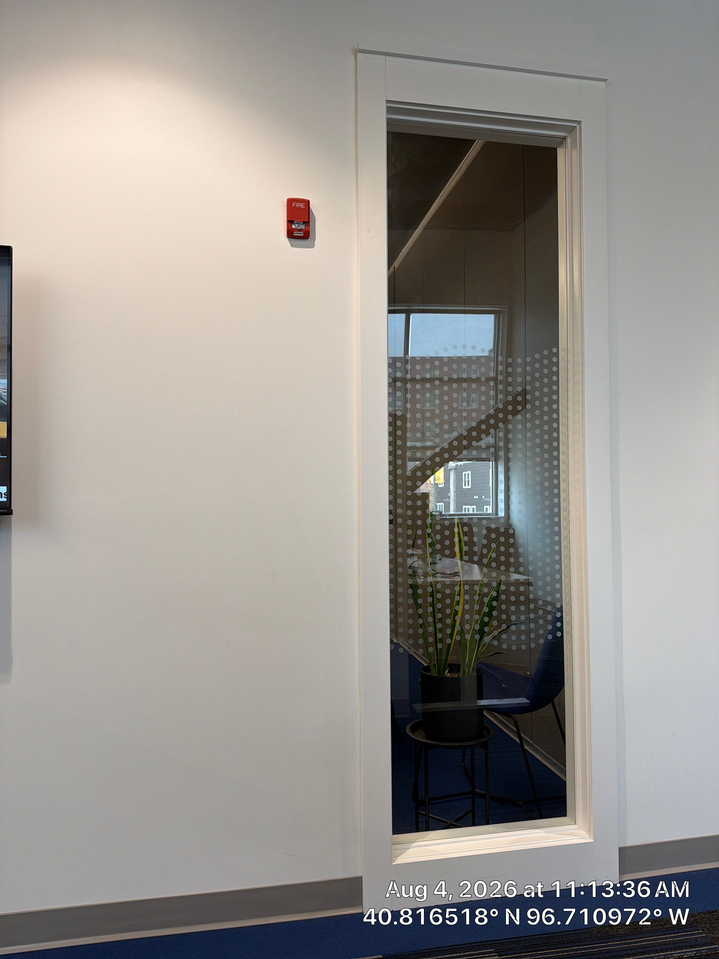 Lincoln Office Remodel Featuring Frosted Glass Doors and Modern Finishes by CompanyCam Sales Demo
