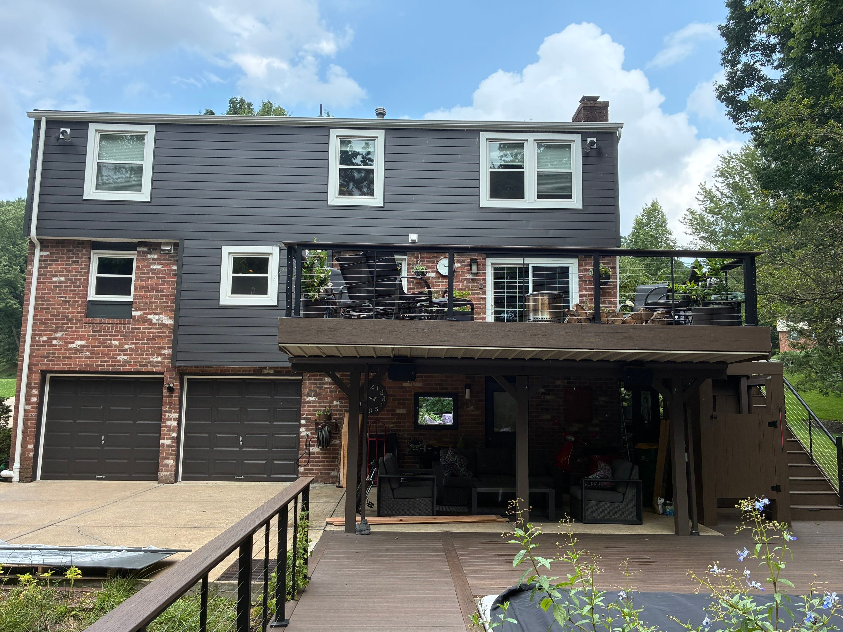 Ascend Siding Replacement and Custom Cedar Porch Renovation in Allison Park by Ideal Siding Pittsburgh