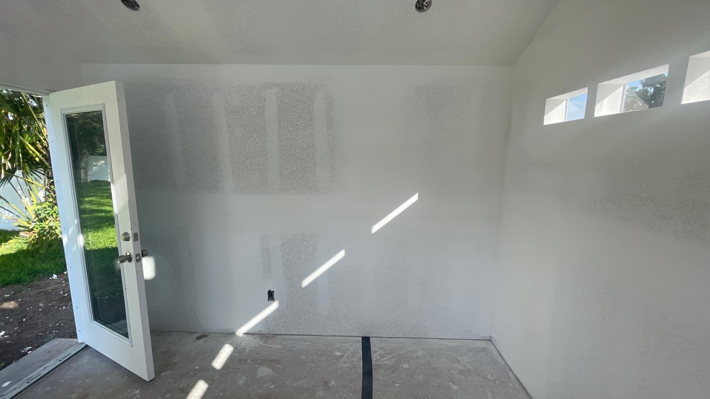 Outdoor Office Shed Interior Remodel in Longwood: From Drywall to Paint by HandyMangum