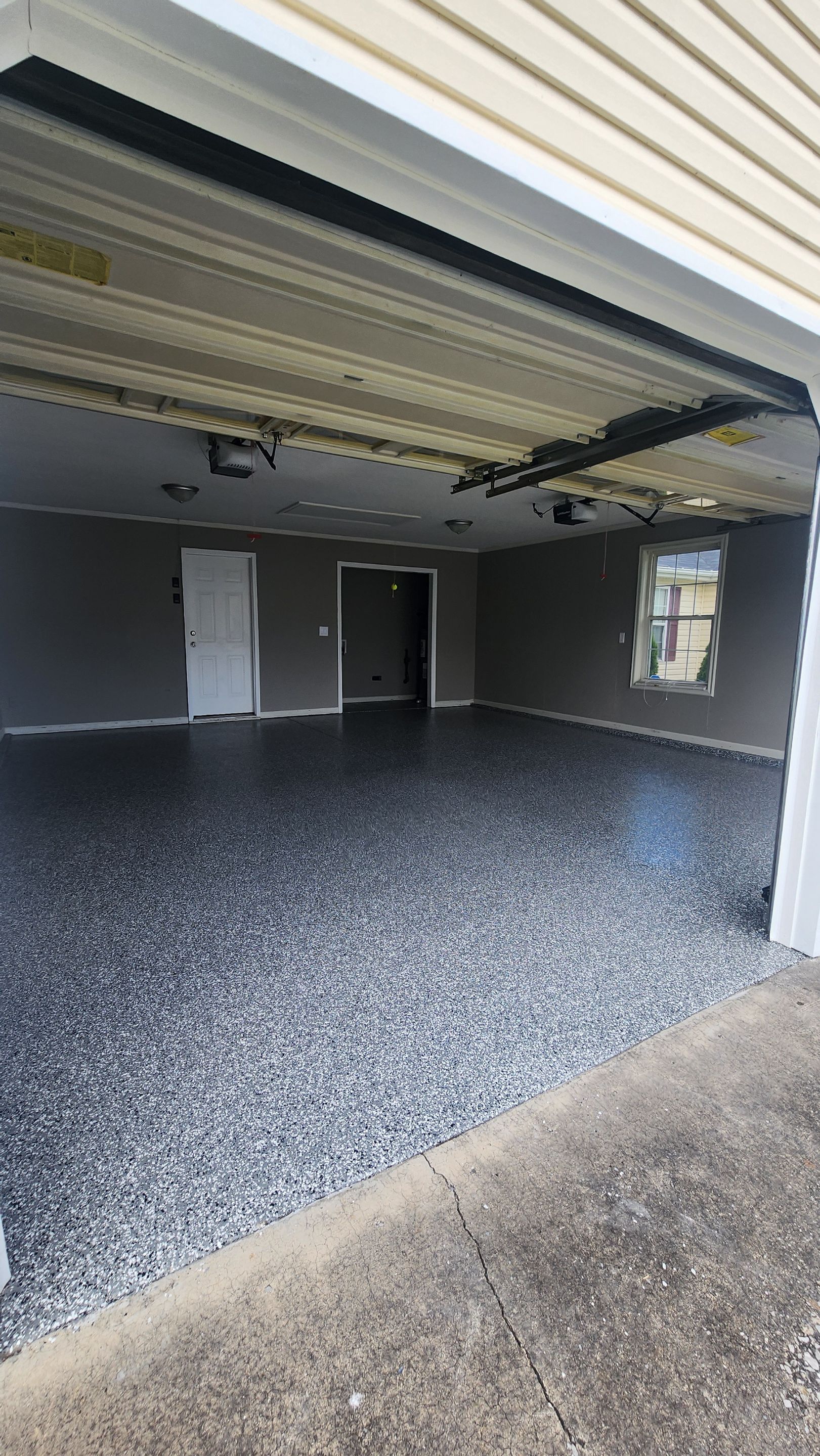 Garage transformation with wombat flake  by Opus Renovations 