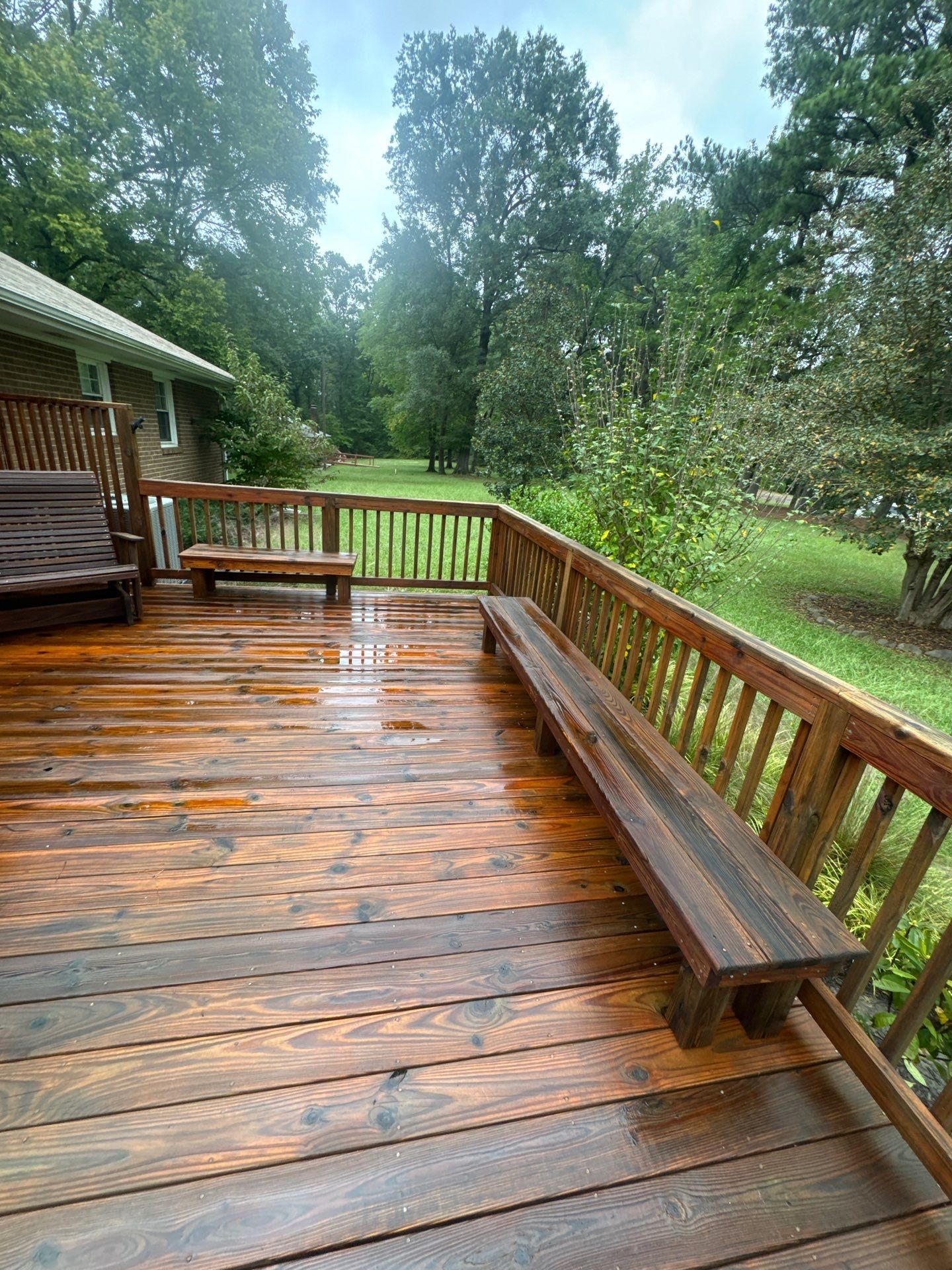 Weathered Deck and Swing using Wood Sealant by DuraSeal