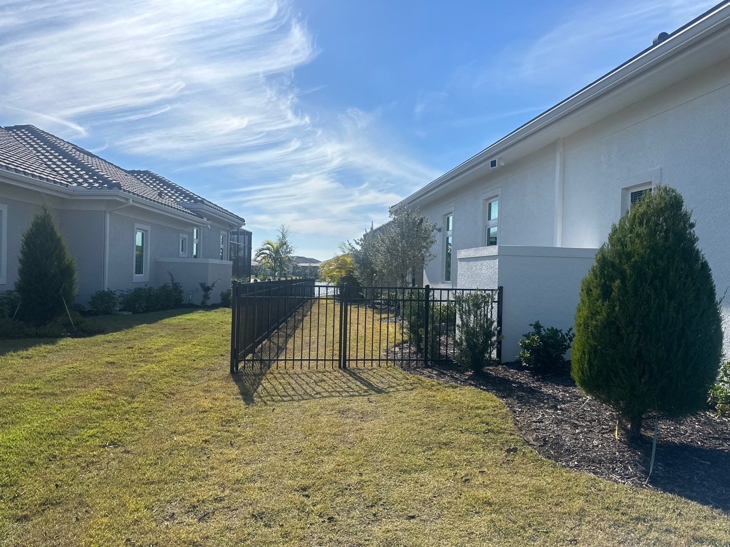 Aluminum Fence Installation using Black 3 Rail Aluminum Fence by Asap fence and gates, LLC