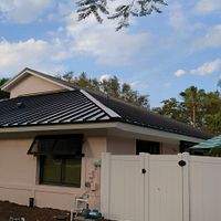 24ga 1.5" Mechanical Seam Dark Bronze by Total Roofing System The Metal Roof Experts