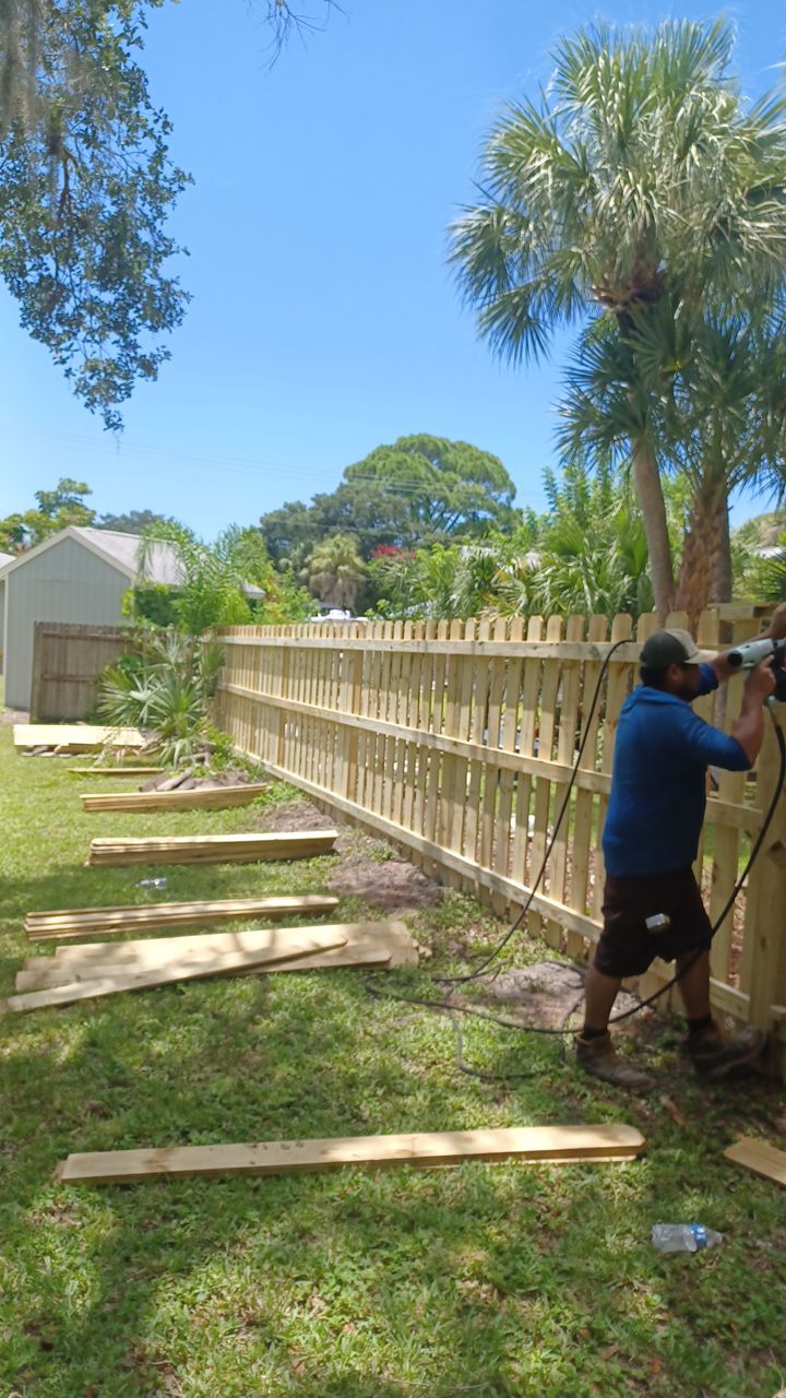 Nokomis, FL 6ft. Tall Treated Wood Shadowbox  by Asap fence and gates, LLC