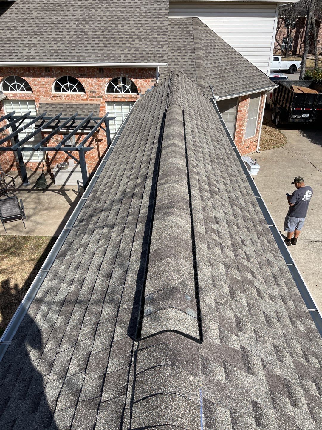 Major storm damage required full roof replacement along with other exterior repairs by First United Roofing & Construction