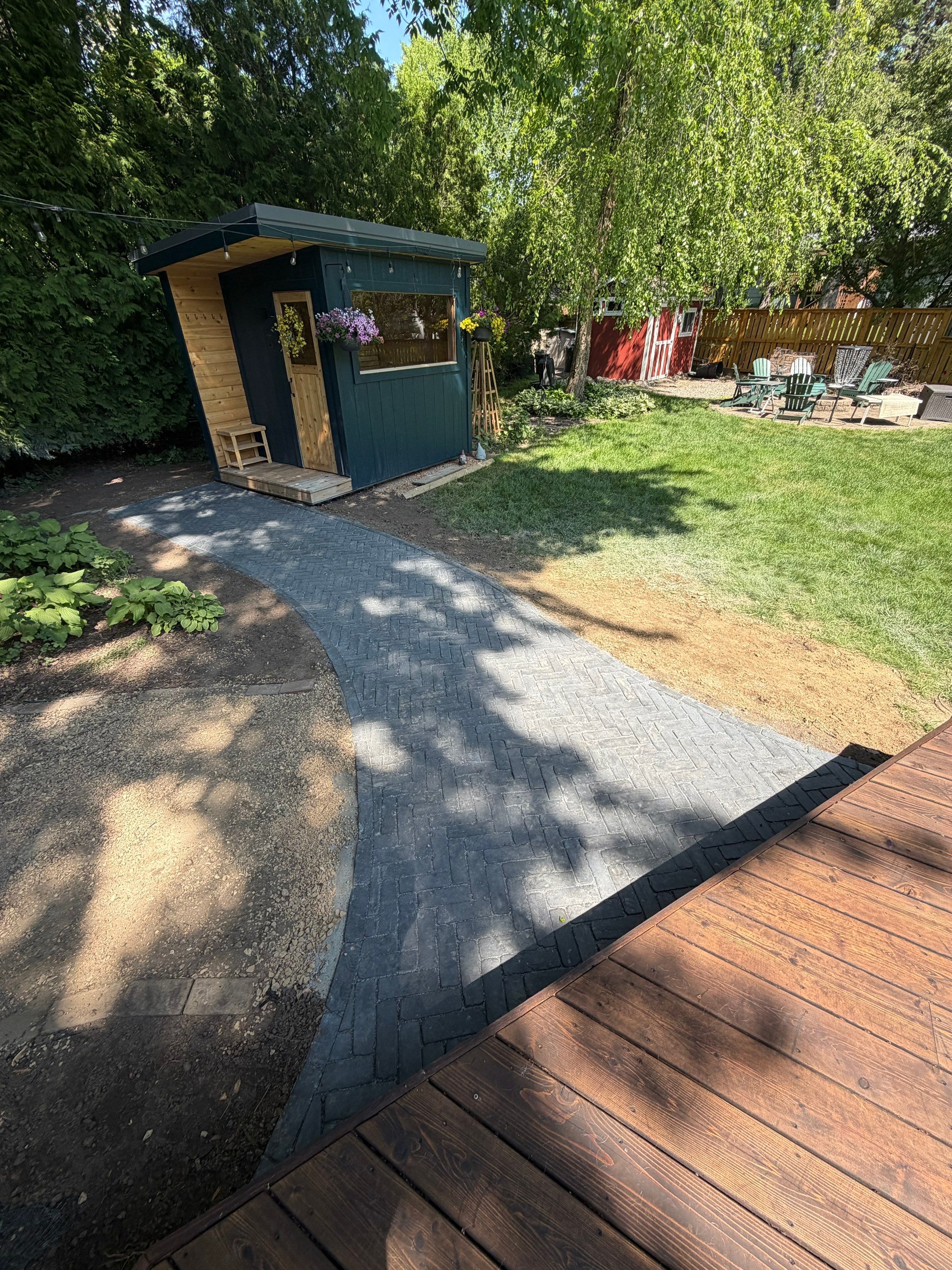Backyard Sauna Retreat by Sota landscaping