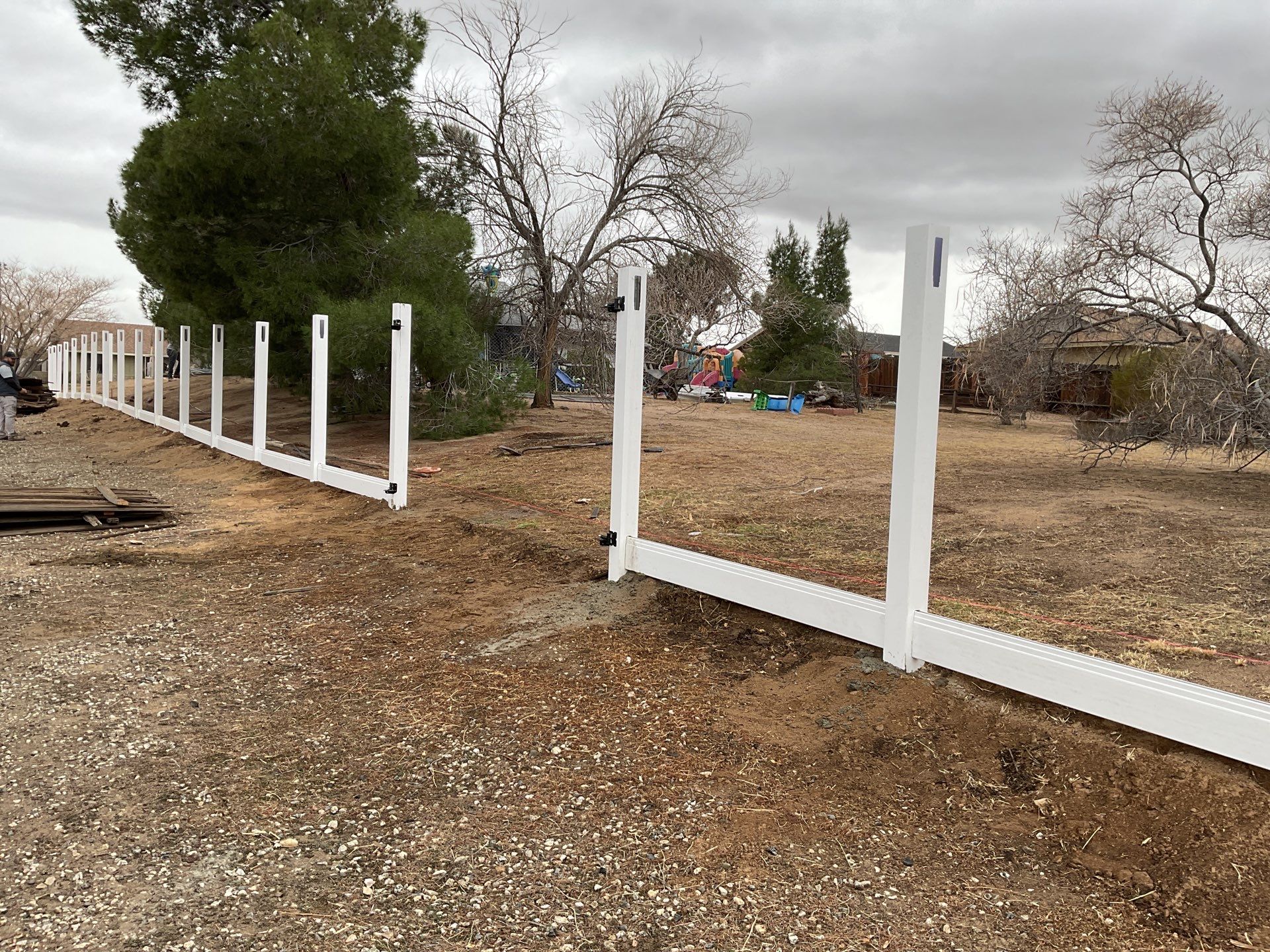 Fence Installation using Vinyl by Fence Guys Inc. 