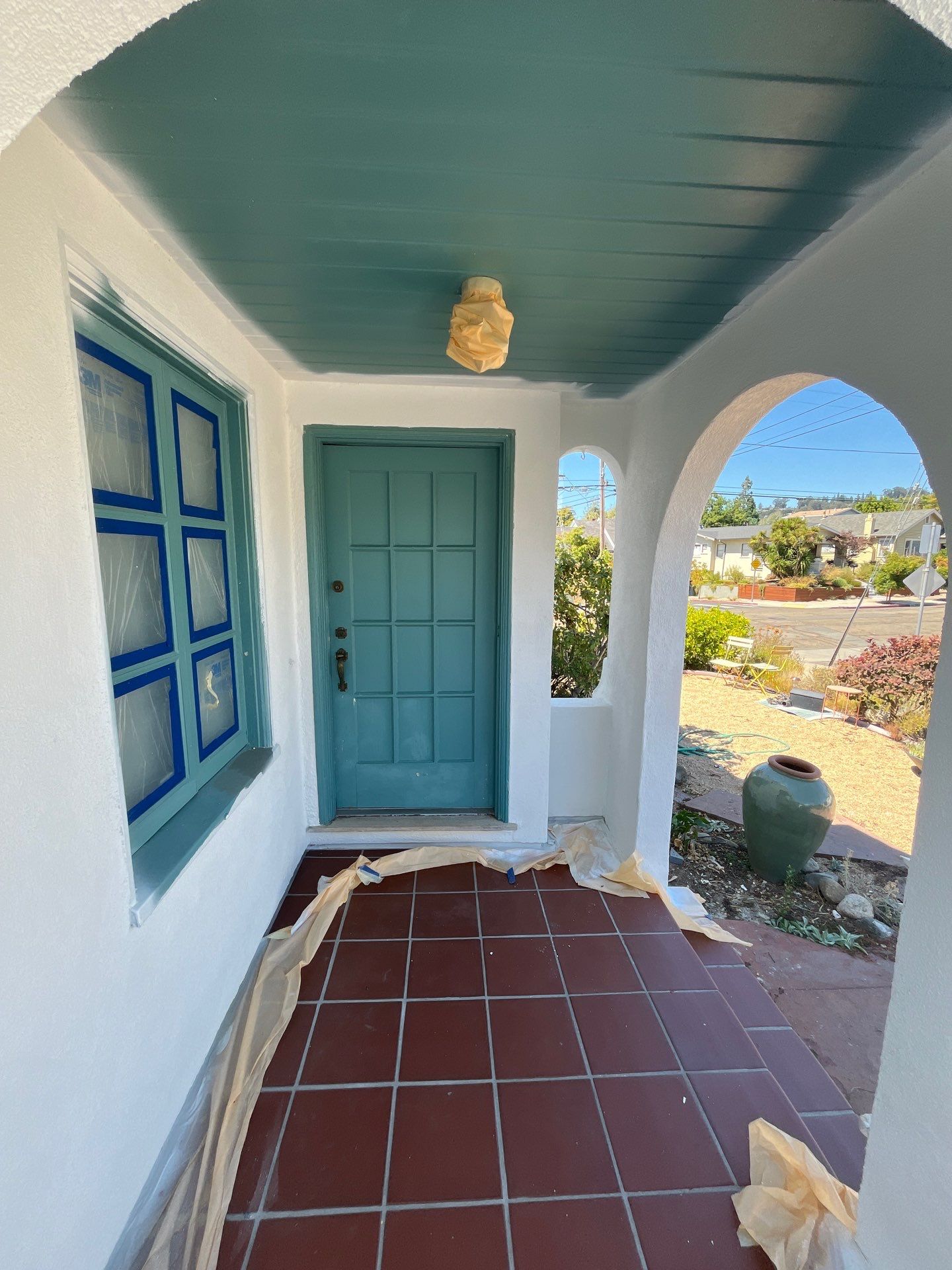 Exterior Transformation with Fresh Stucco and elastomeric system for waterproofing by Herrera’s Bay Area Painting inc.