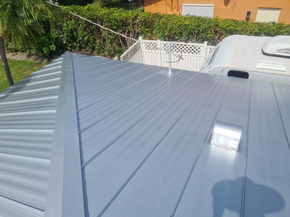 Residential Roofing Installation using 1" Nail strip metal roof by BLUES BROTHERS ROOFING