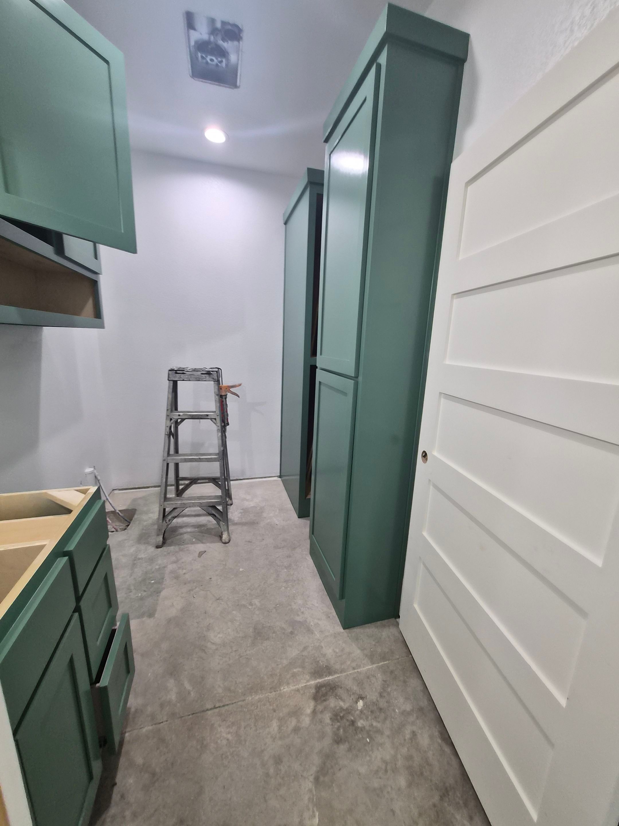 Sage Green Cabinet Transformation in Brownsboro, TX! by Quality Coats Painting