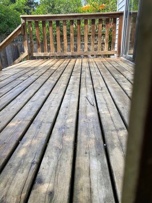 Deck Restoration: Staining Deck & Railings