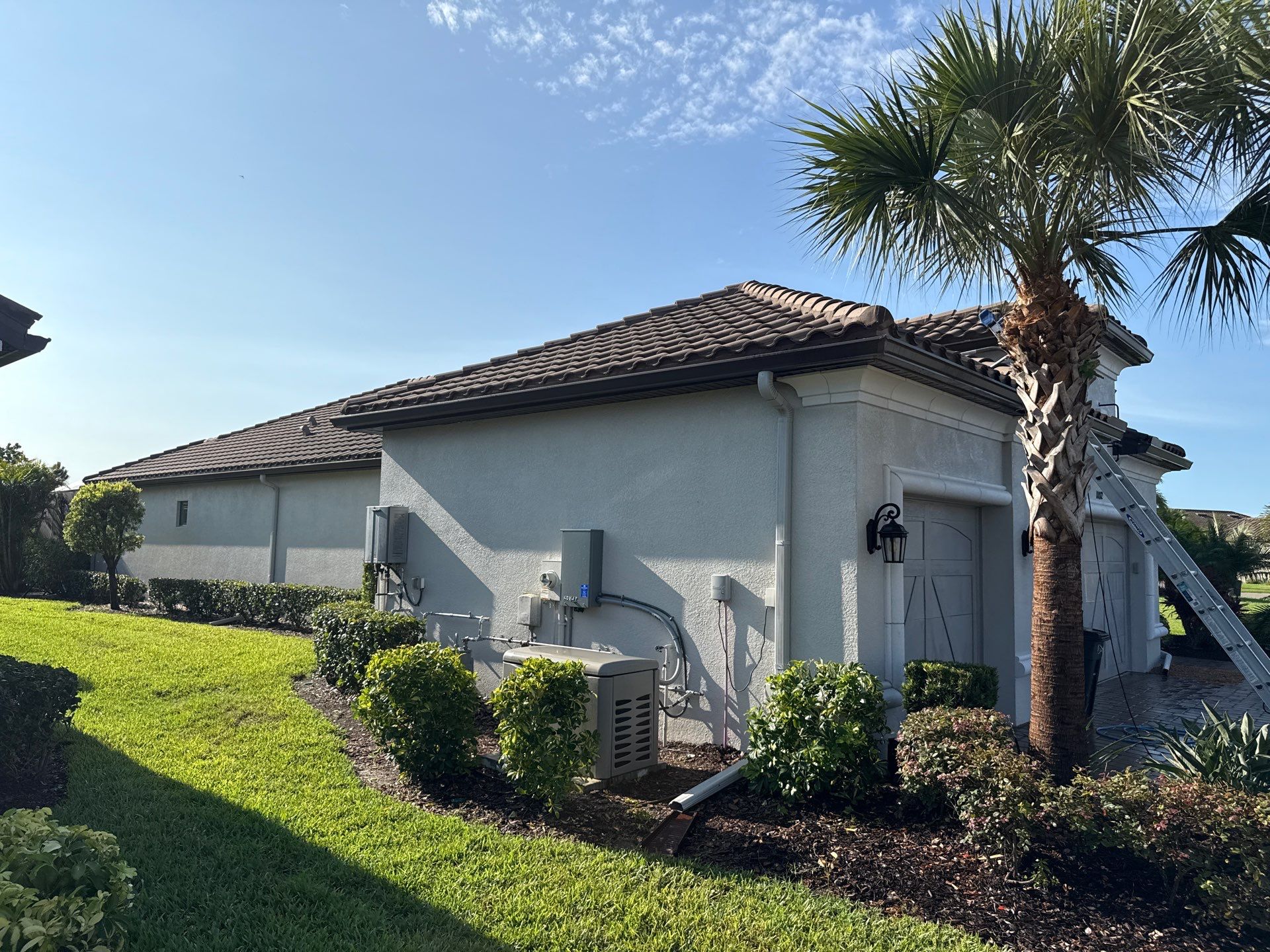 Concrete Tile Roof, Paver Driveway & Lanai Cleaning – Artisan Lakes Esplanade, Palmetto, FL by Sunshine AquaWash