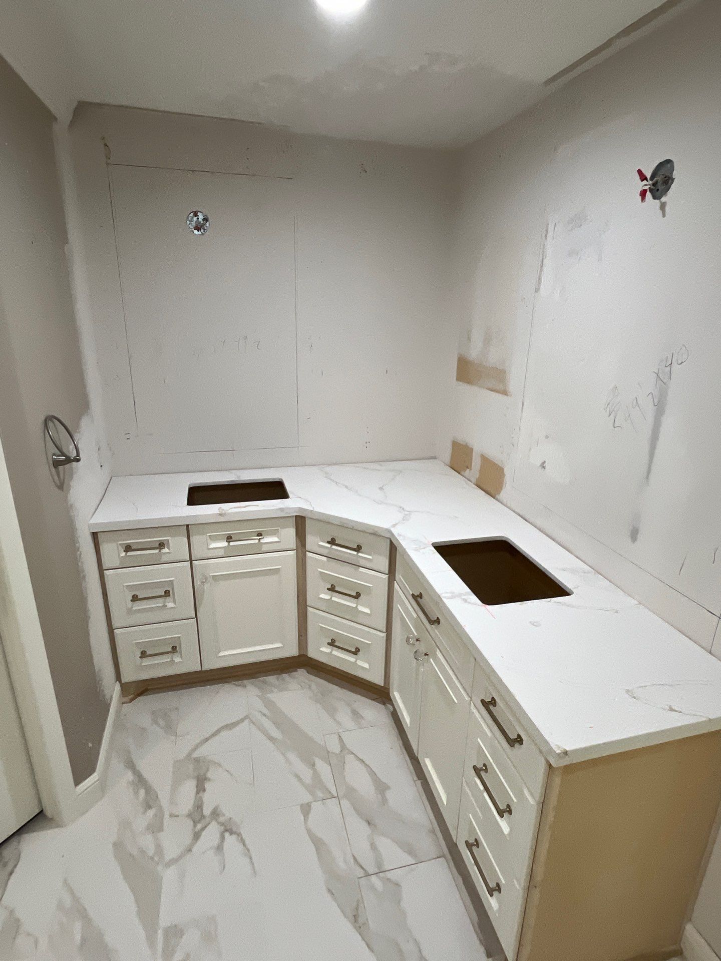 Bathroom Remodel with Water Mitigation Equipment | LT Contractors by L&T General Contractors and Restoration INC