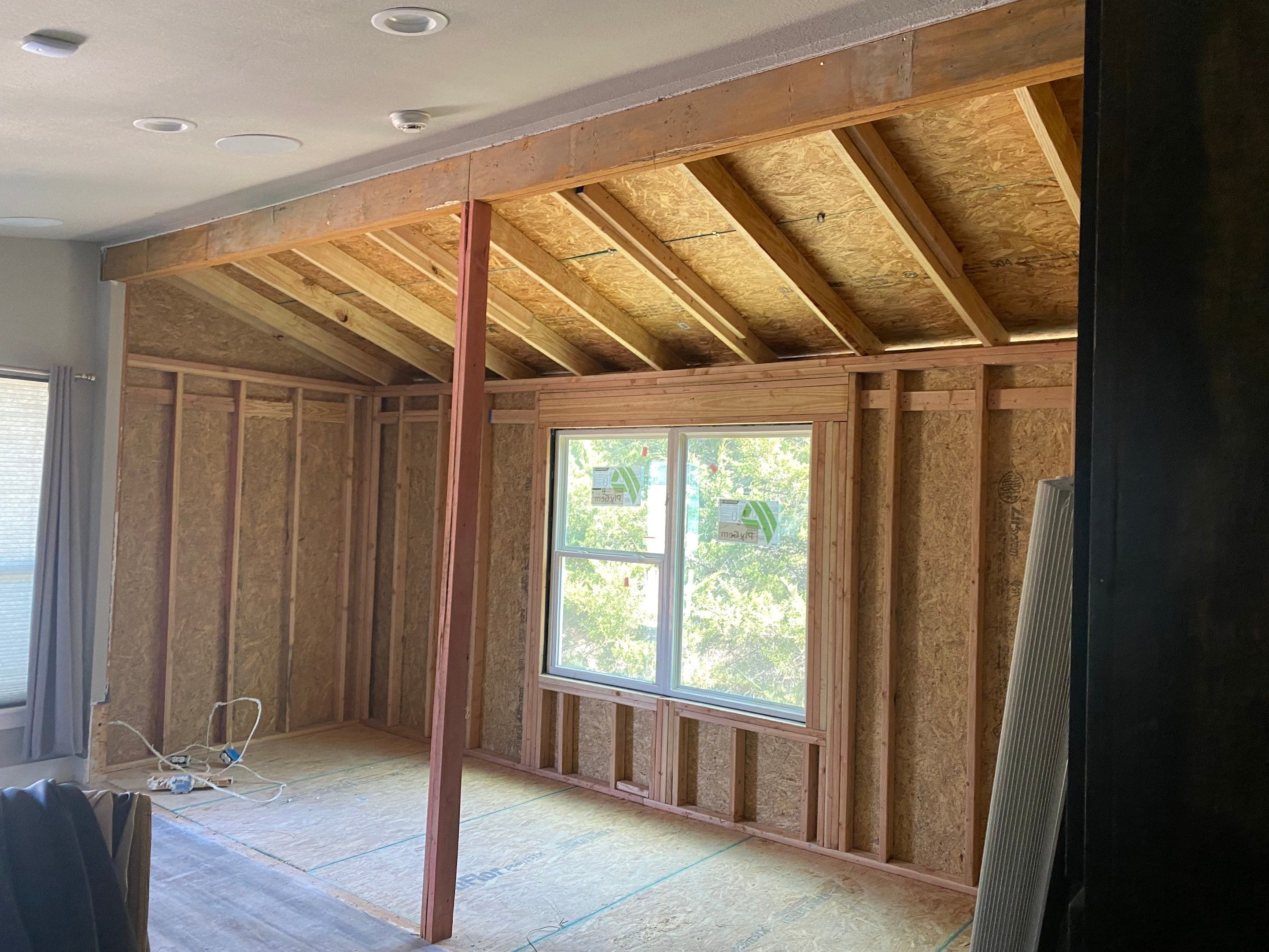 Spray Foam on this tiny house addition  by Apex Insulation Solutions