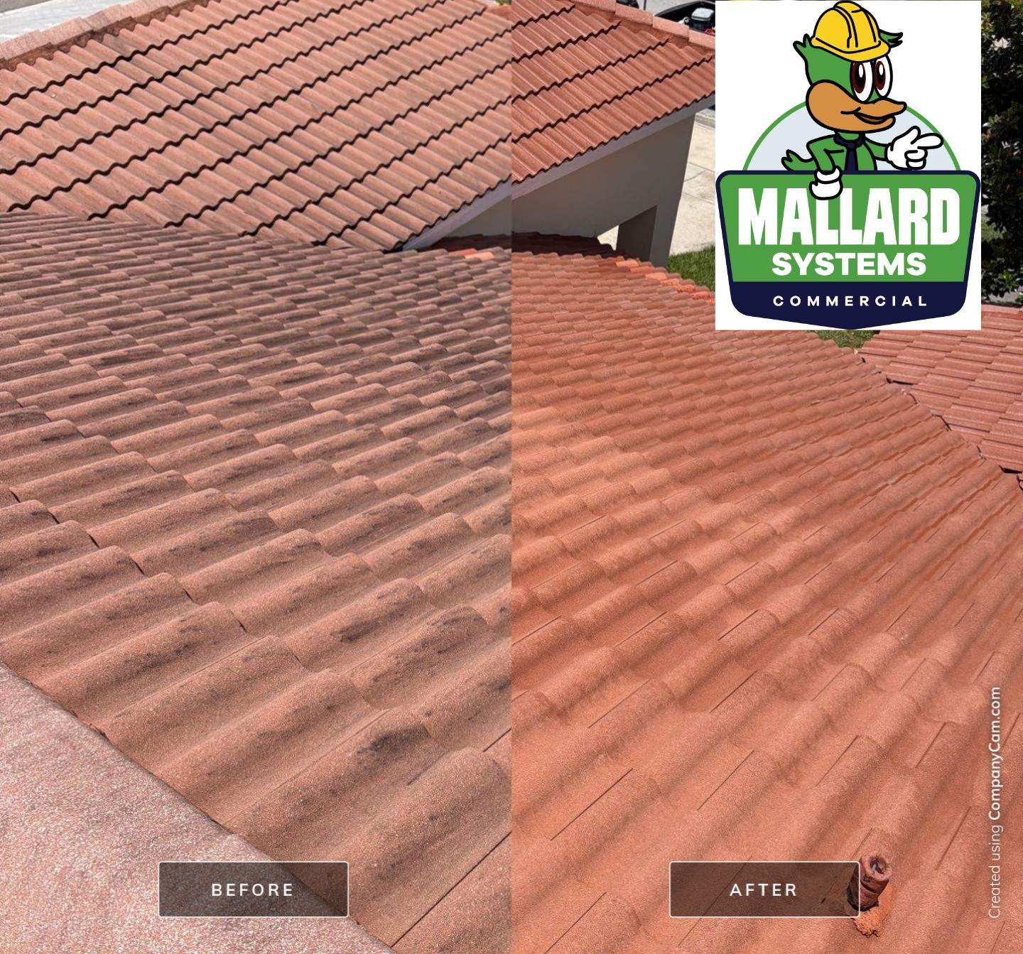 Tile Roof Cleaning and Residential Exterior Wash in Kissimmee by Mallard Systems