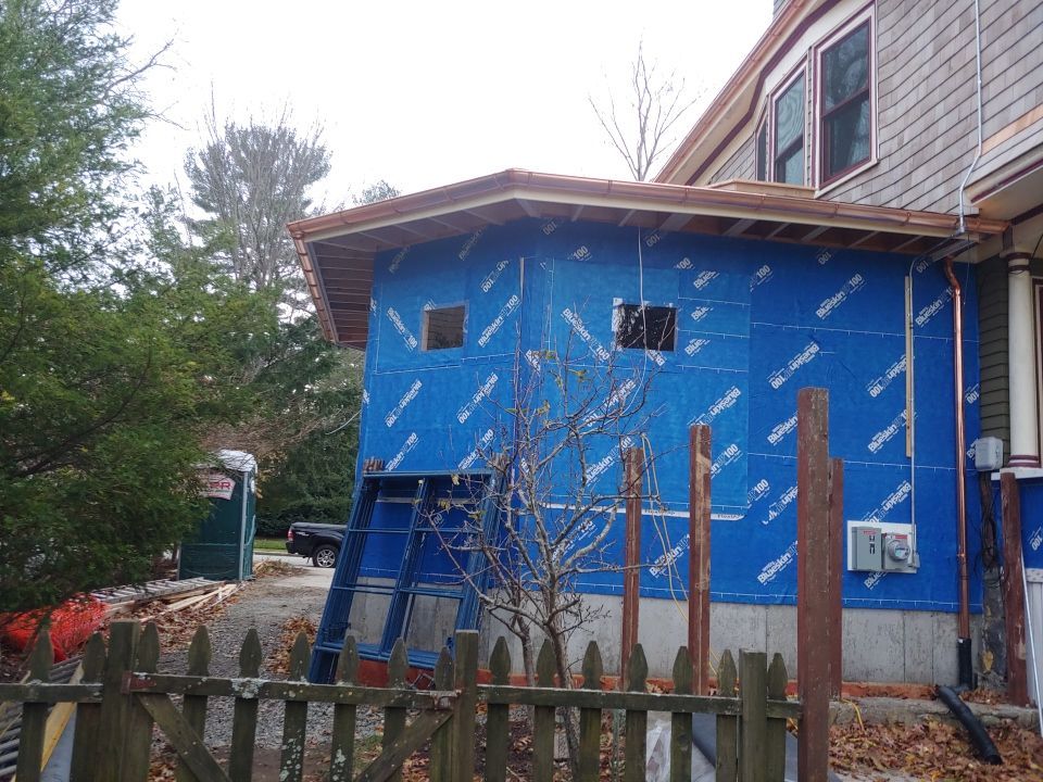 Gutter Installation using 6" Half Round Copper Gutter in West Roxbury by Gutter Pro Enterprises