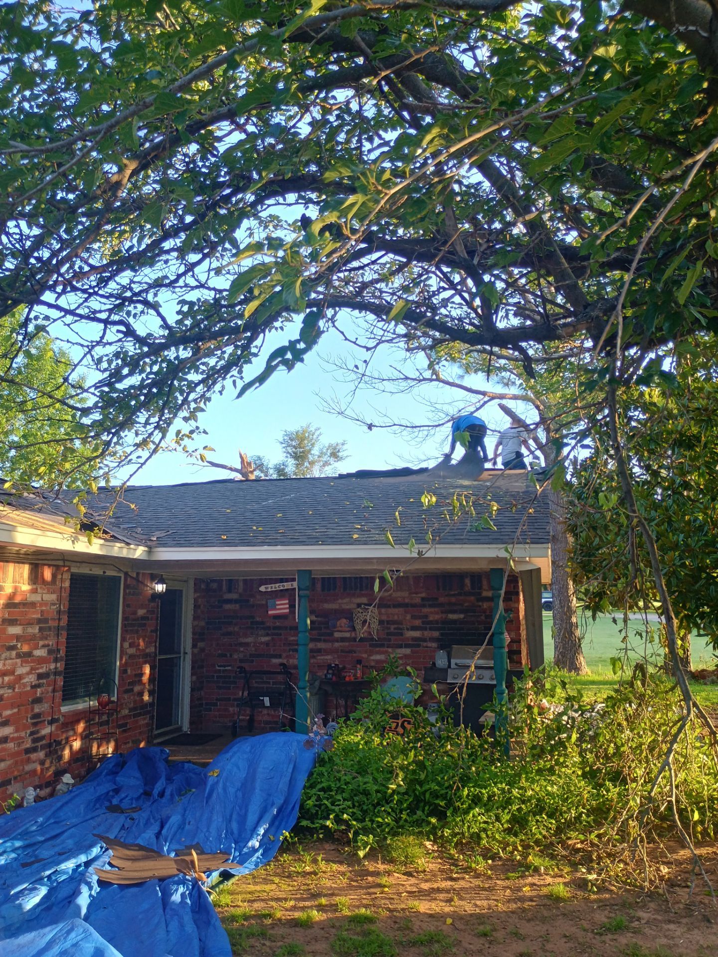 Storm Damage Restoration and Complete Roof Replacement in Pauls Valley by BANA Roofing and Solar Supply