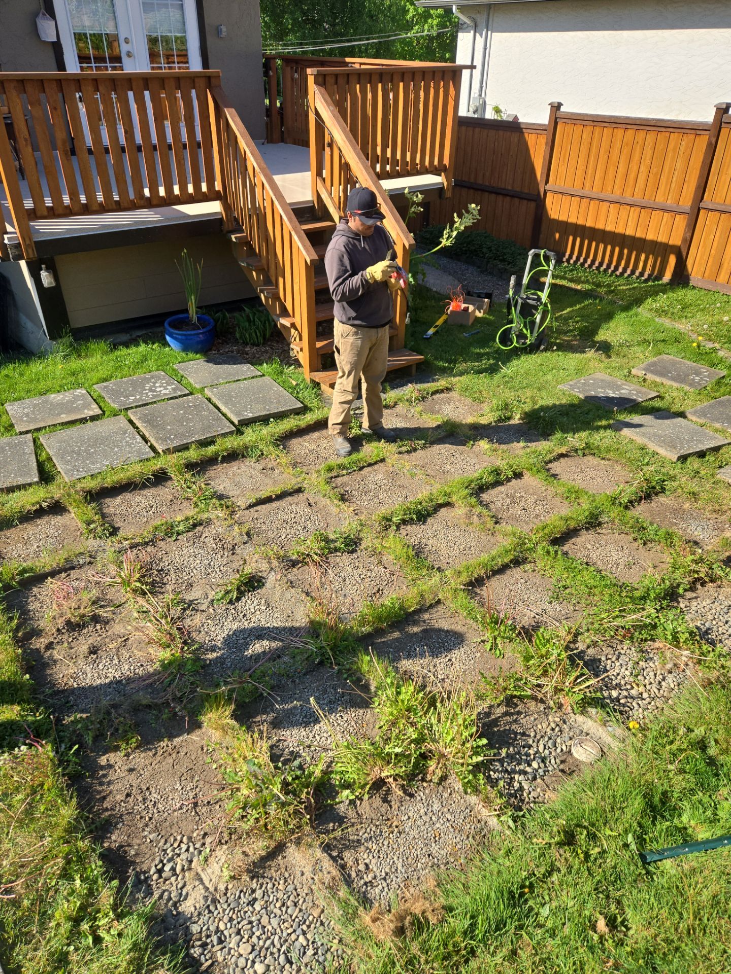 Paver Reinstallation and Restoration – Drainage and Aesthetic Enhancement by Habanero Garden and Exterior Care