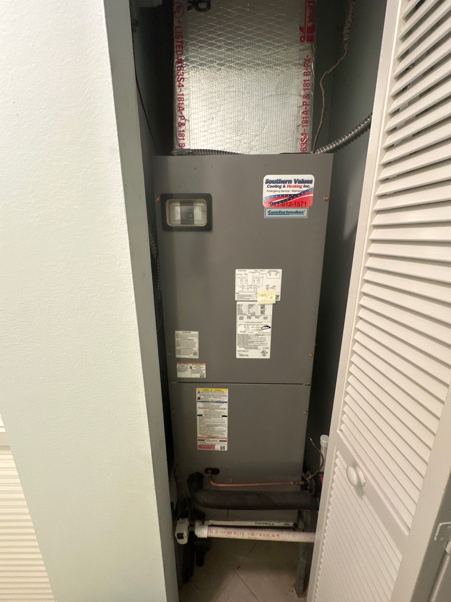 Central Air Conditioning Installation using Air Conditioning Unit by Southern Values Cooling and Heating Inc