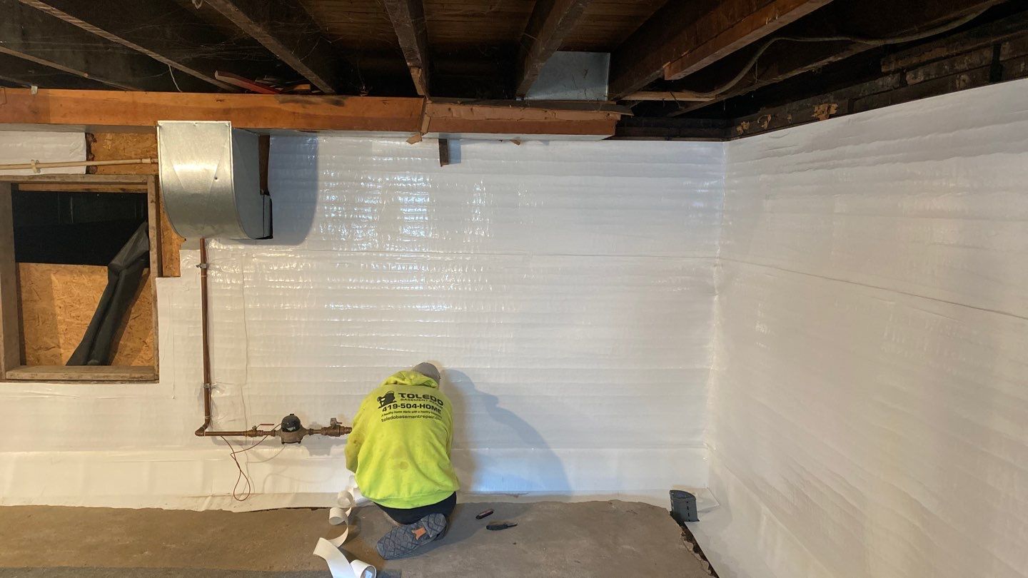 Interior Basement Waterproofing System by Toledo Basement Repair 