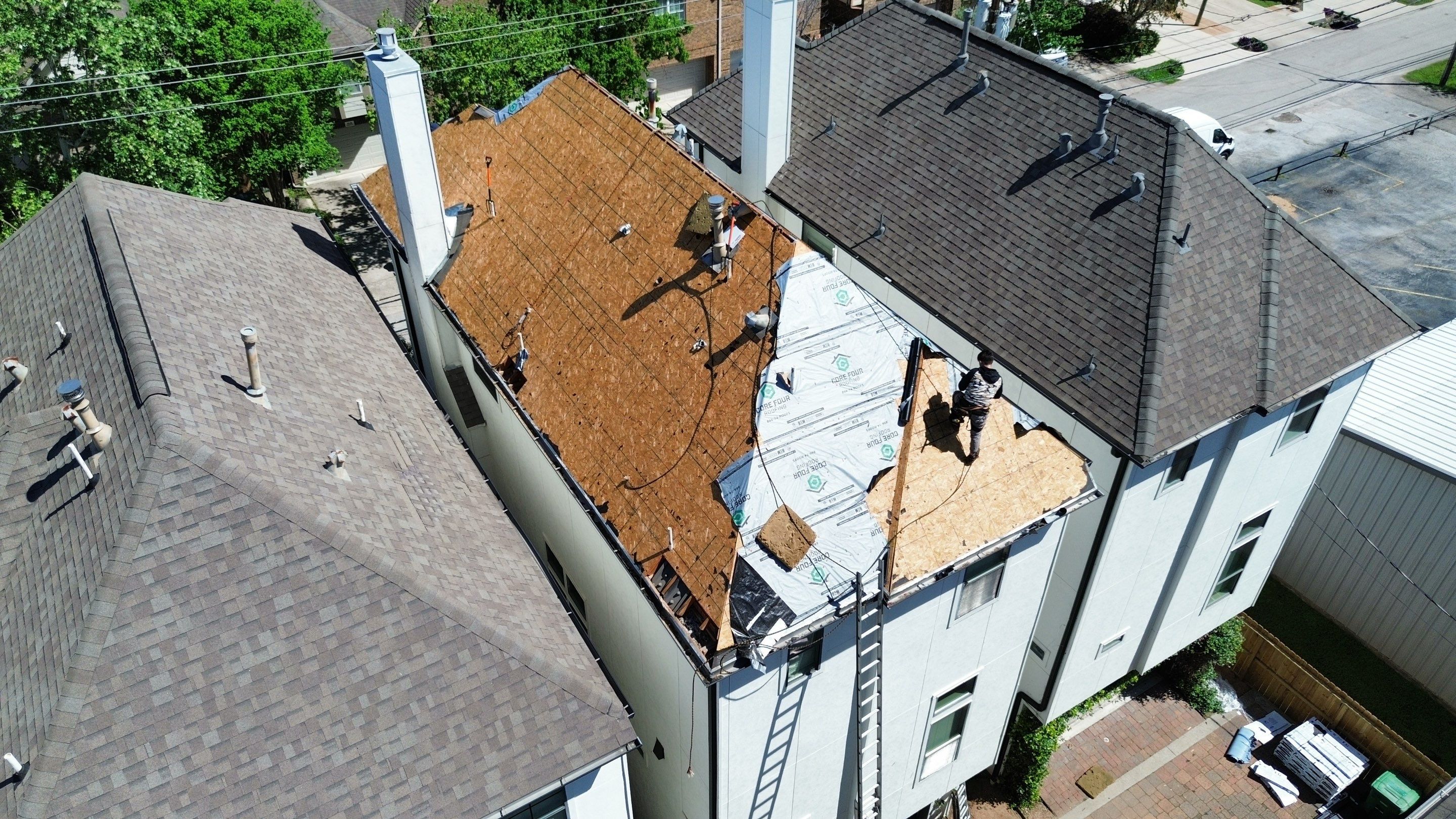 Roof Replacement using IKO Nordic in the Heights! by Core Four Roofing