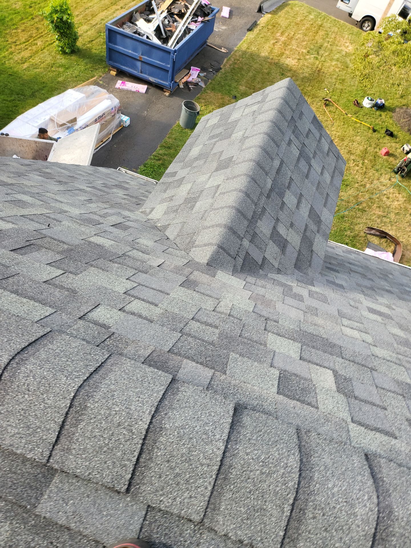 Complete Exterior Estate gray with Pacific Blue Siding by A Plus Exterior