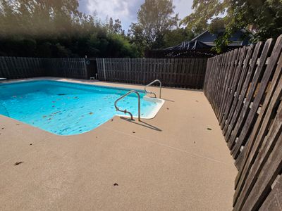Pool Deck & Porch Completed Using Biscuit & Obsidian