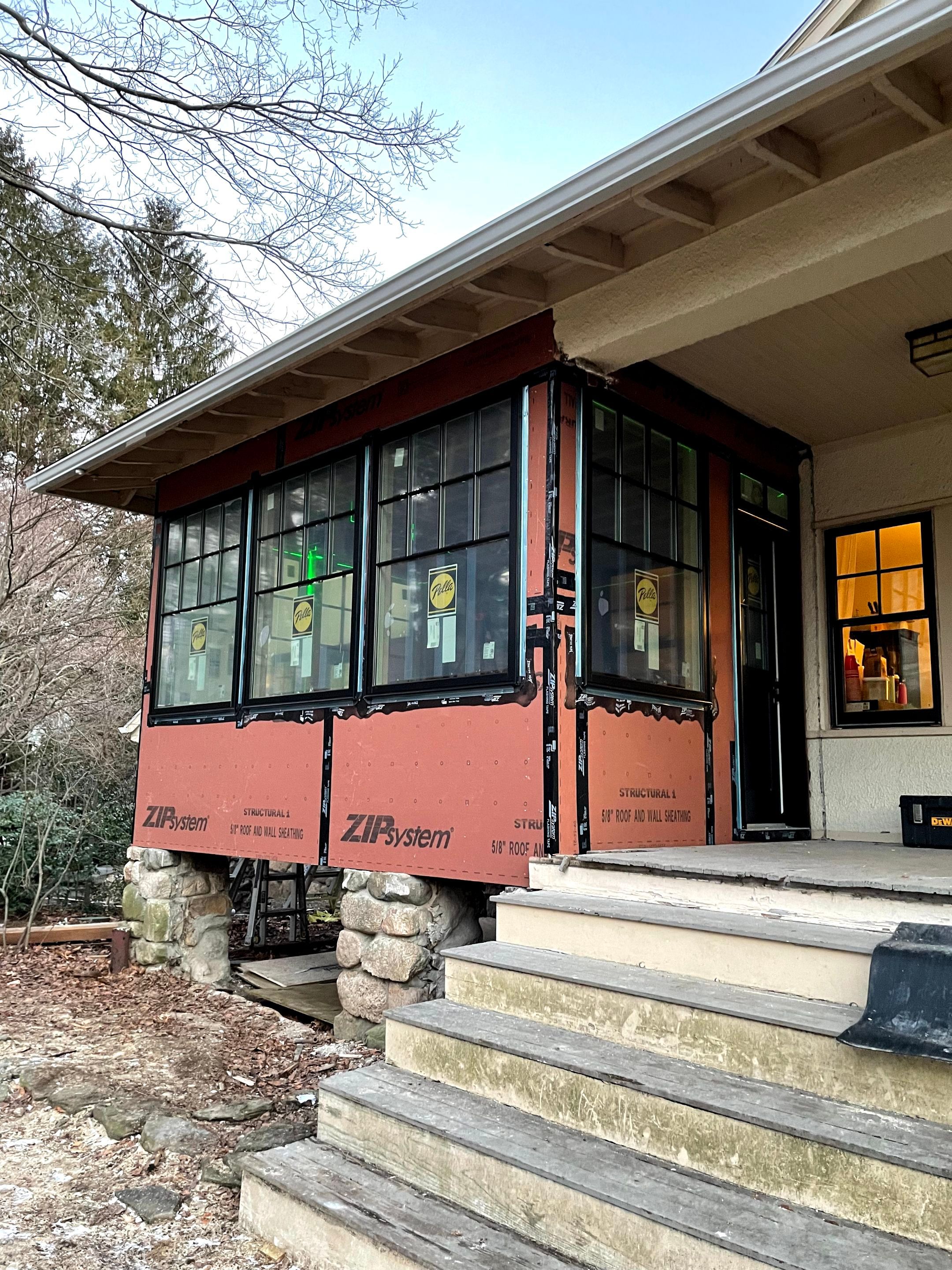 In progress: Exterior renovation in Wellesley MA  by UBrothers Construction