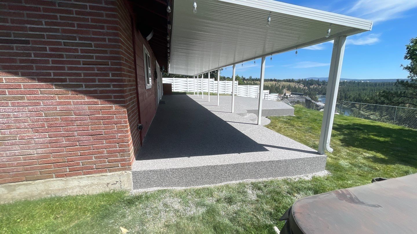 Patio Transformation using Echo 1/4" Chip by Croc Coatings, LLC