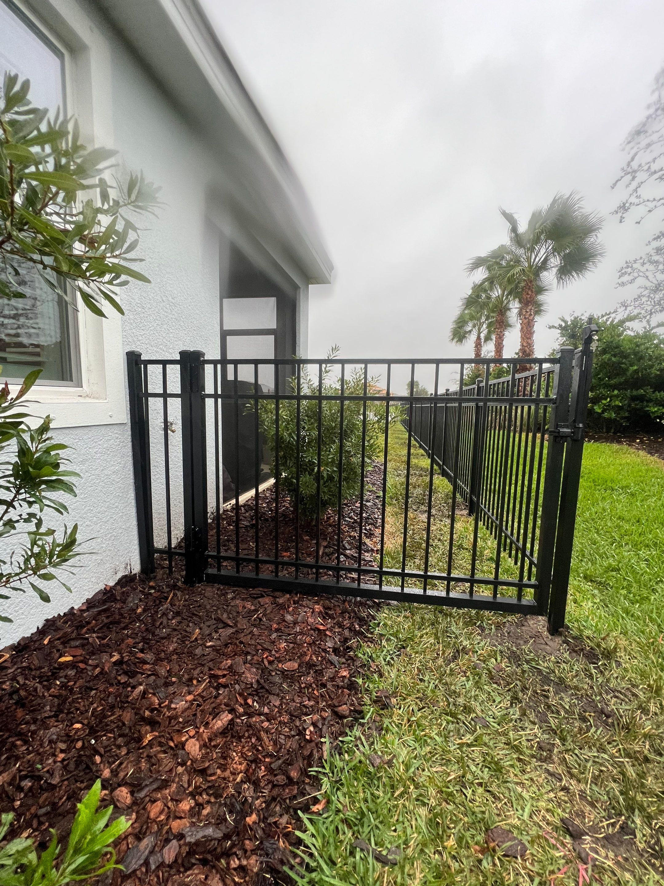 Aluminum Fence Installation using Black 3 Rail Aluminum Fence by Asap fence and gates, LLC