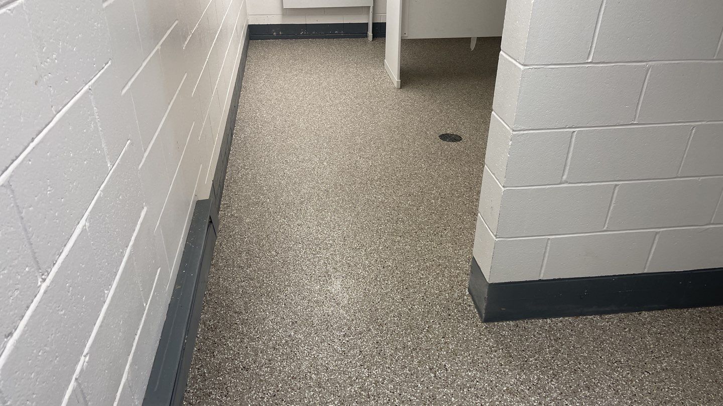 Park Restroom Floors using Pebble Beach by Your1DayFloor.com