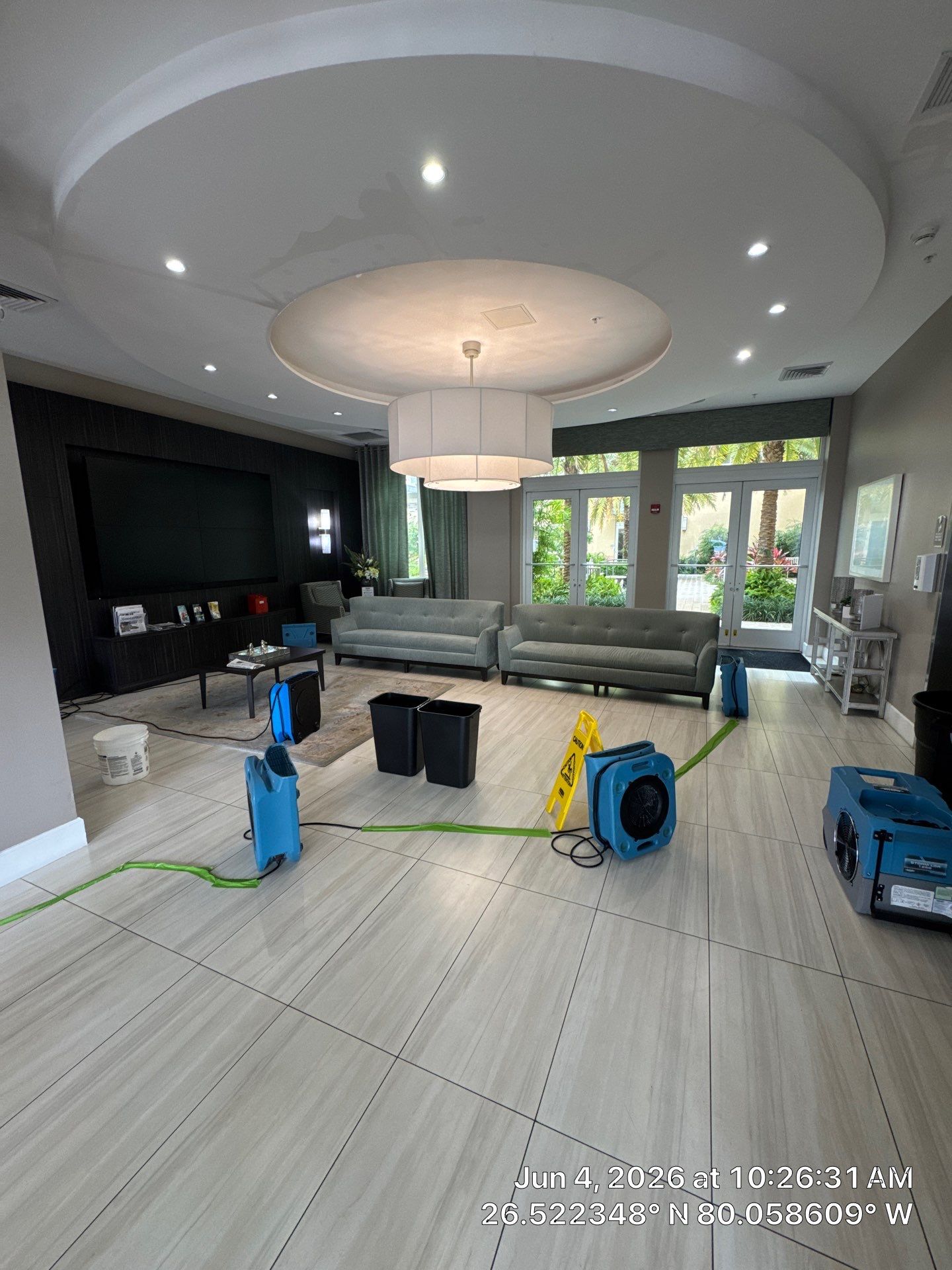 Commercial Water Damage Mitigation and Floor Drying in Boynton Beach by SuperClean