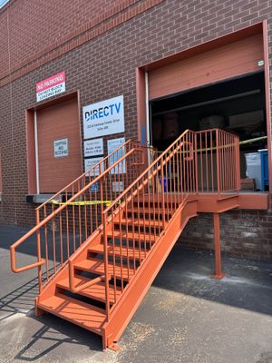 Industrial Structural Staircase & Pipe Railings – Gateway Center – Gaithersburg, MD