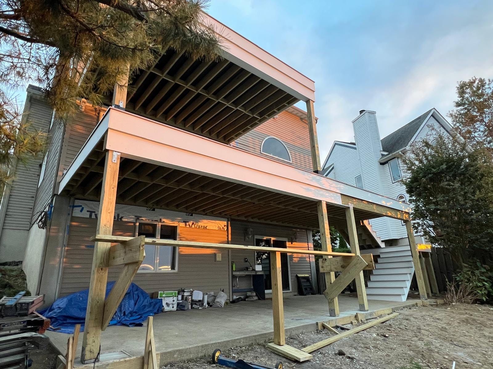 Waterfront deck In Keyport  by deck guardian