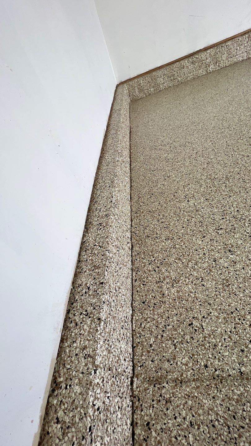 Garage Floor using Driftwood by Your1DayFloor.com